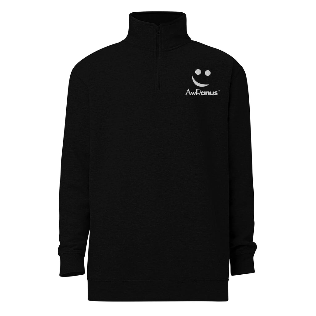 Unisex Fleece Pullover | AwRans Black pullover AwRans Clothing unisex-fleece-pullover-black-front-678f54937e0e7