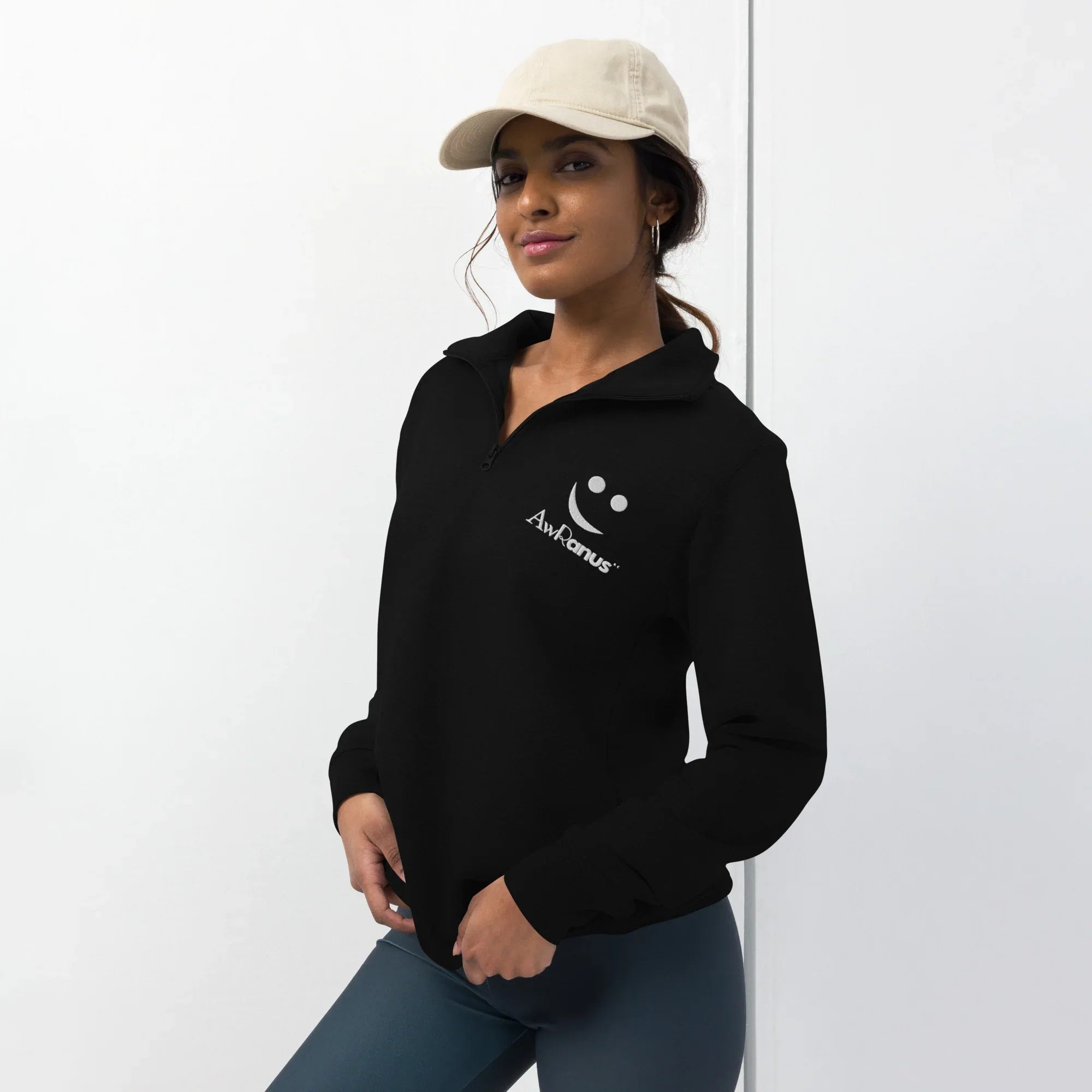 Unisex Fleece Pullover | AwRans pullover AwRans Clothing unisex-fleece-pullover-black-front-678f54937ef68