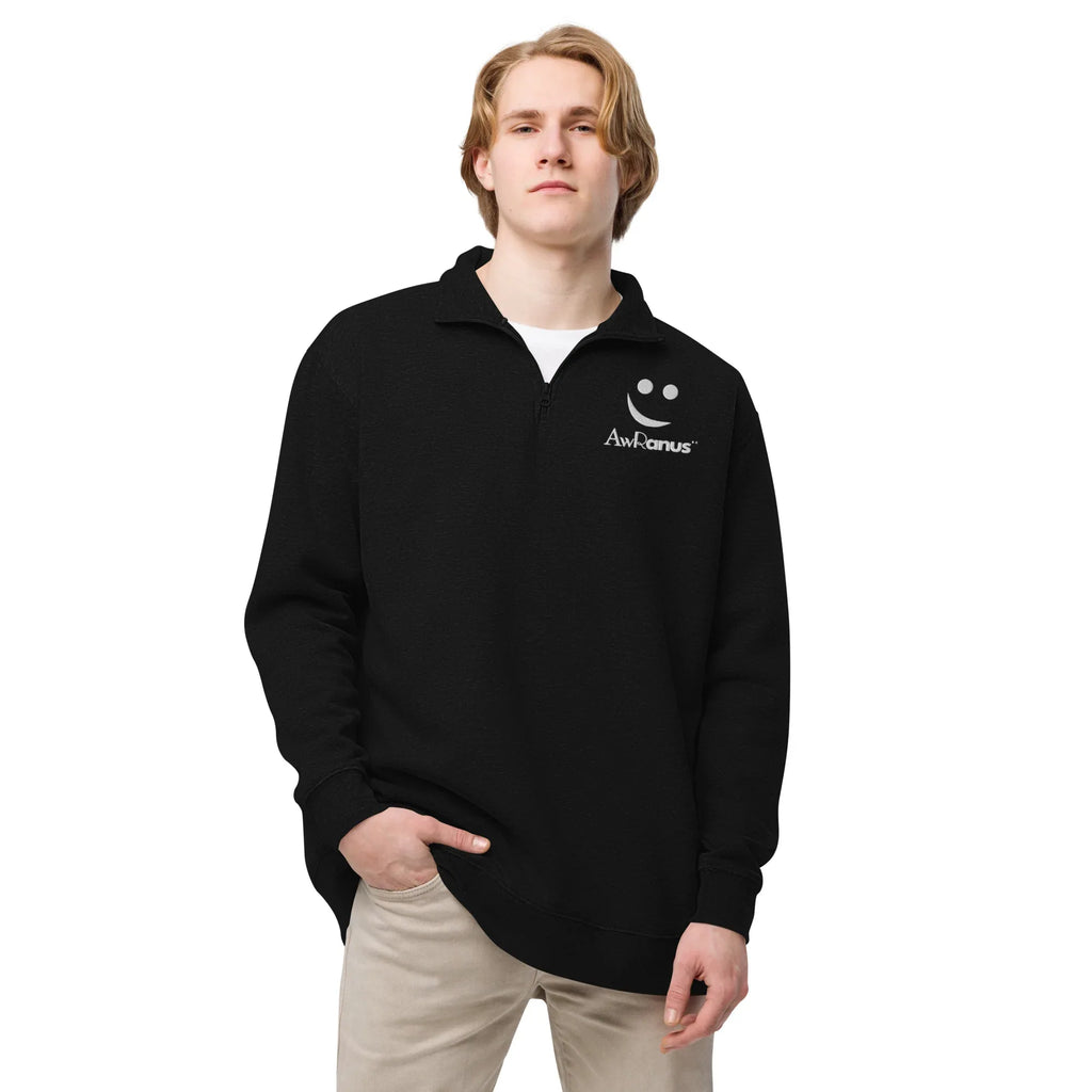 Unisex Fleece Pullover | AwRans pullover AwRans Clothing unisex-fleece-pullover-black-front-678f54937f01c