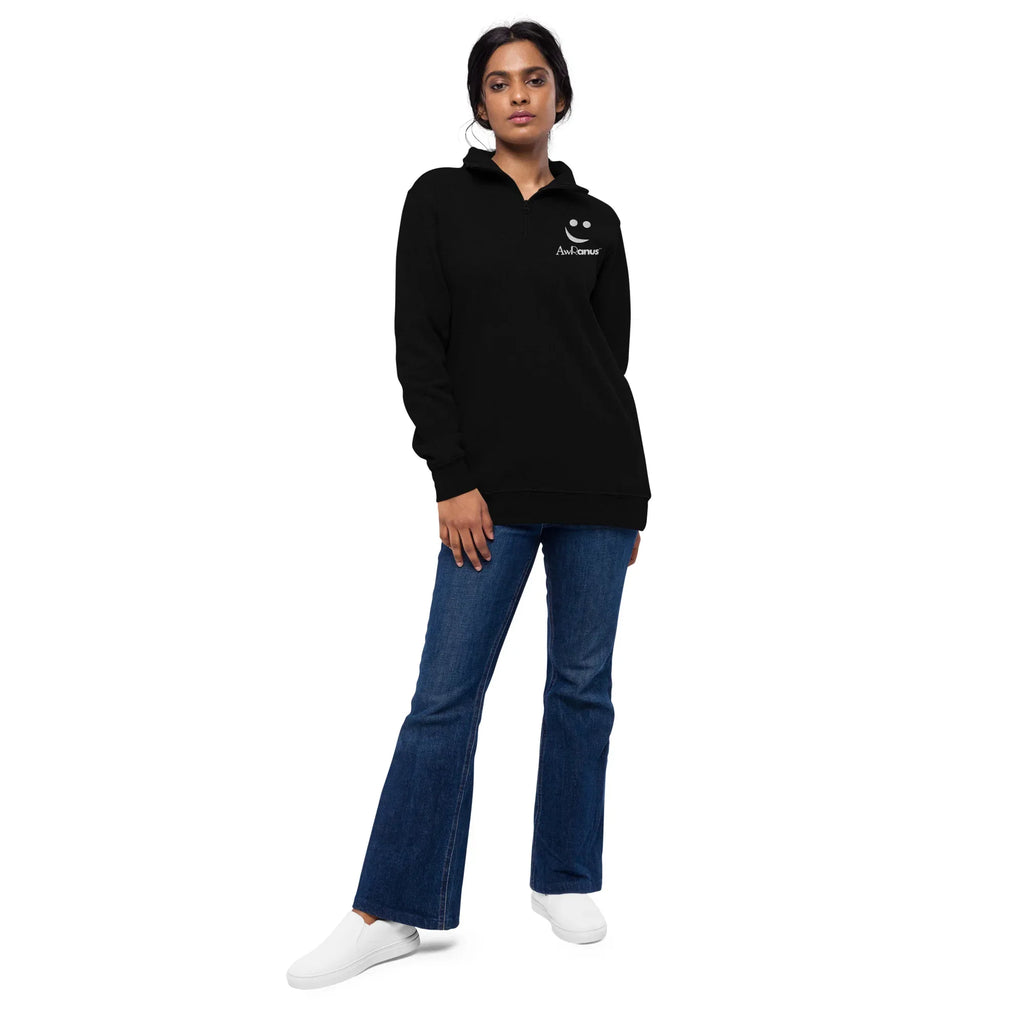 Unisex Fleece Pullover | AwRans pullover AwRans Clothing unisex-fleece-pullover-black-front-678f54937f16f