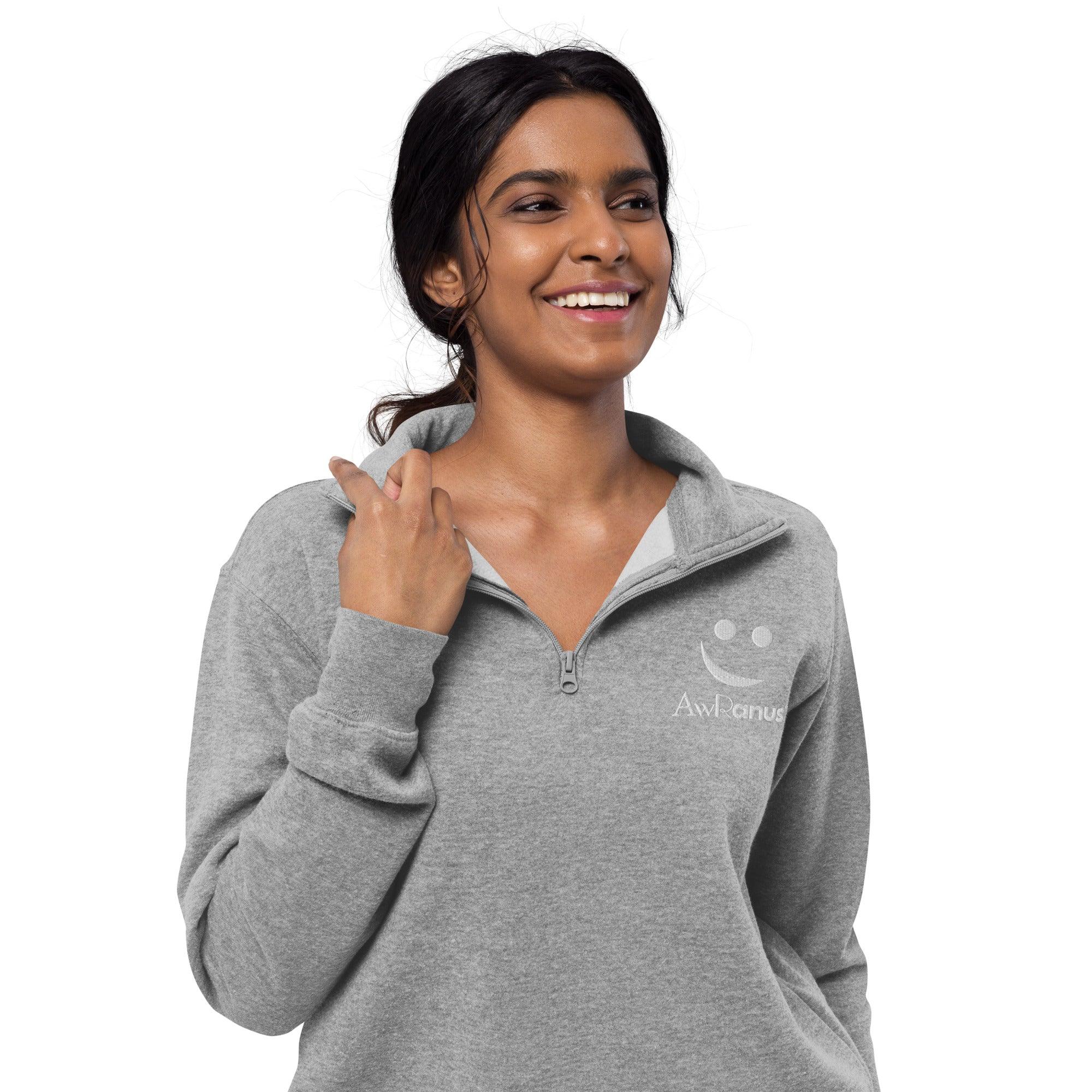 Unisex Fleece Pullover | AwRans pullover AwRans Clothing unisex-fleece-pullover-carbon-grey-front-2-678f54938083e