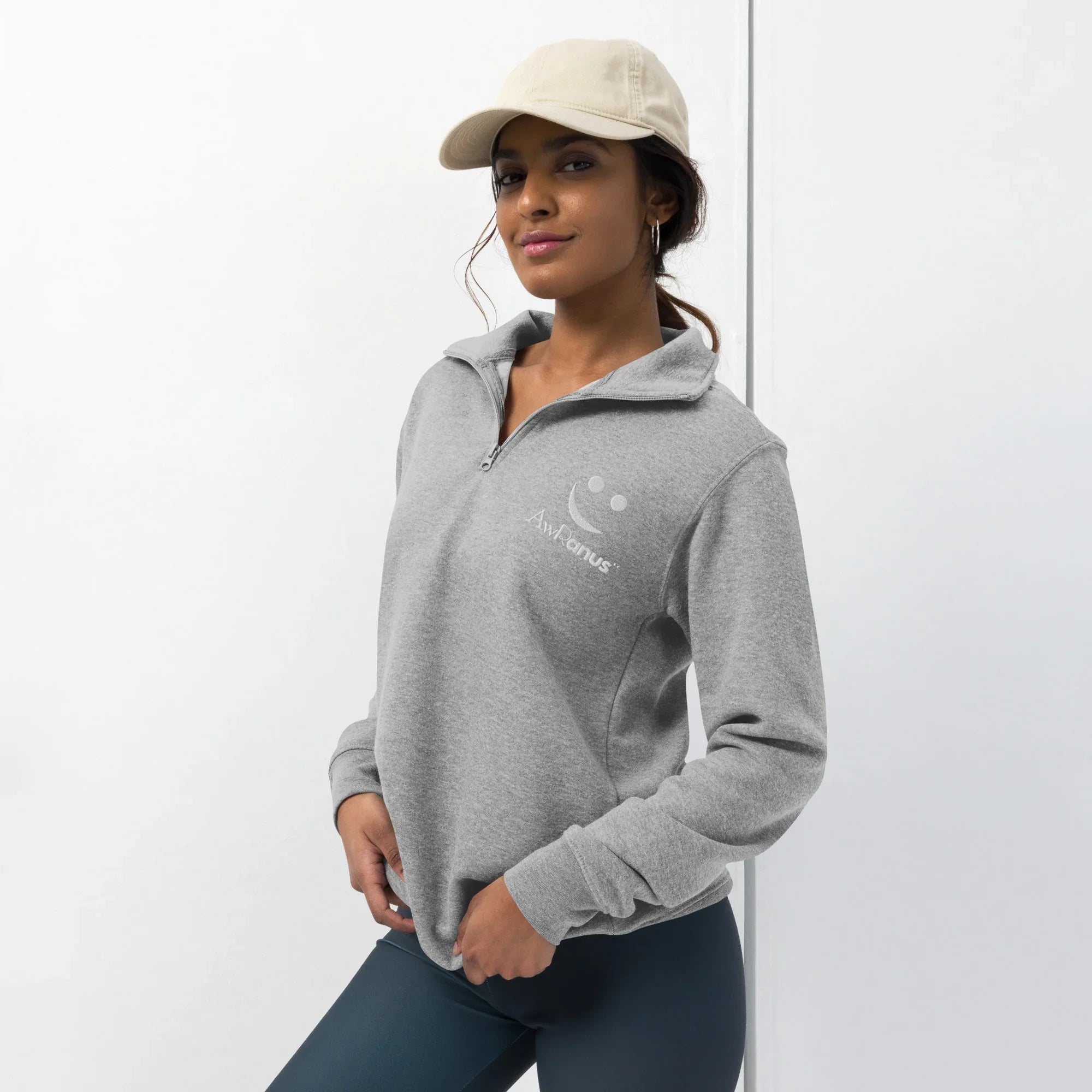 Unisex Fleece Pullover | AwRans pullover AwRans Clothing unisex-fleece-pullover-carbon-grey-front-678f549380356
