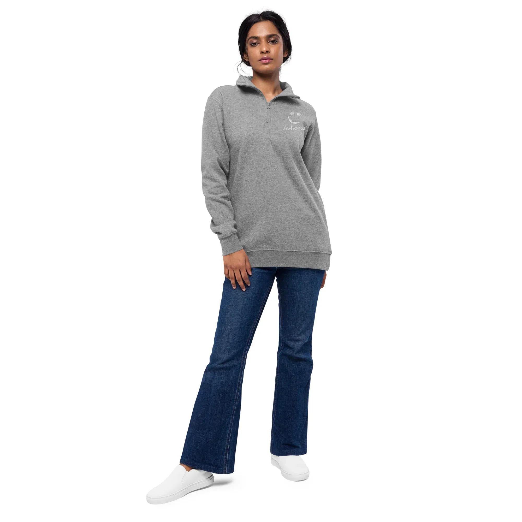 Unisex Fleece Pullover | AwRans pullover AwRans Clothing unisex-fleece-pullover-carbon-grey-front-678f5493805d7