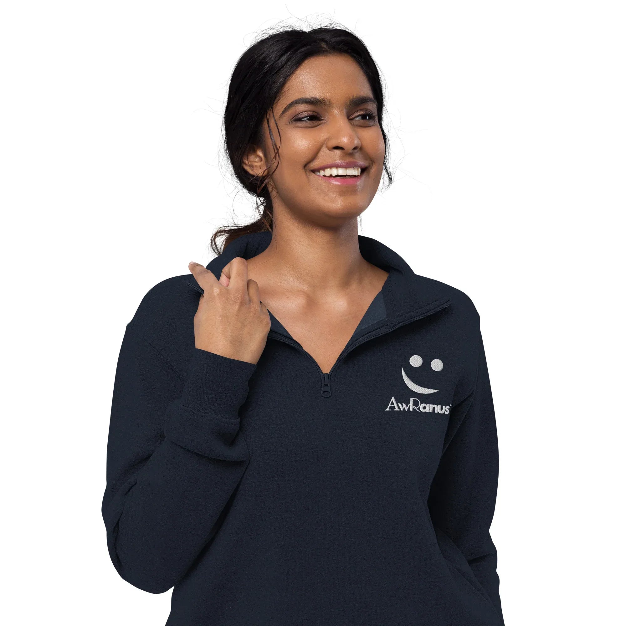 Unisex Fleece Pullover | AwRans pullover AwRans Clothing unisex-fleece-pullover-navy-front-2-678f54937f559