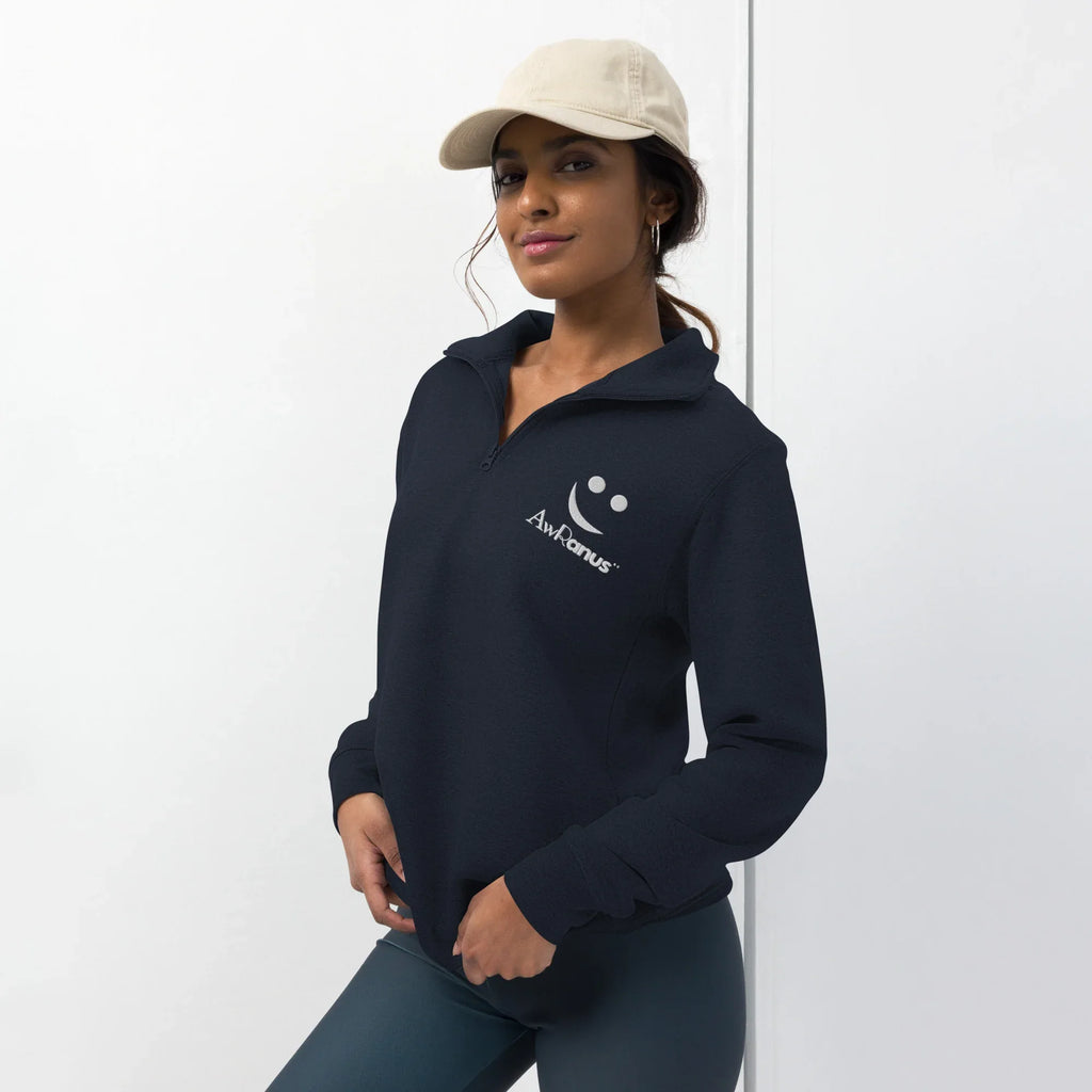Unisex Fleece Pullover | AwRans pullover AwRans Clothing unisex-fleece-pullover-navy-front-678f54937f6e6