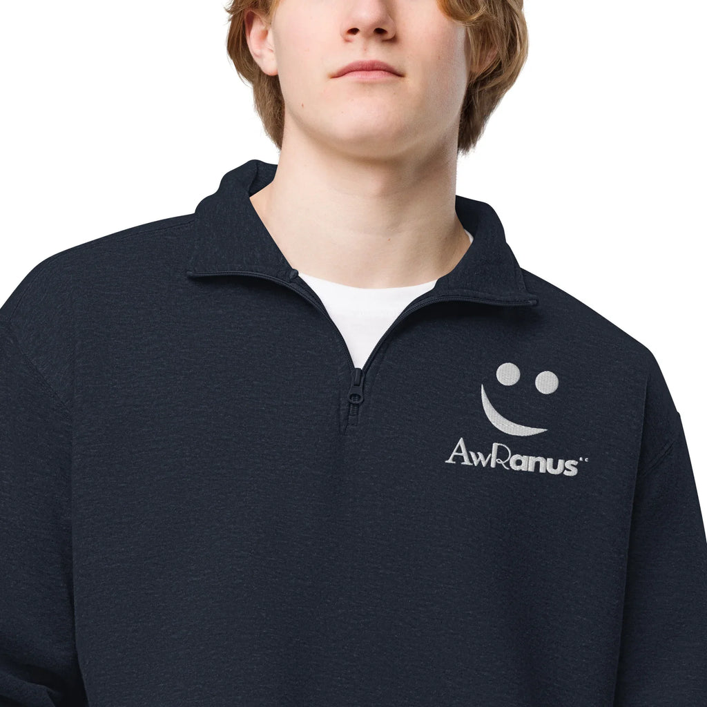 Unisex Fleece Pullover | AwRans pullover AwRans Clothing unisex-fleece-pullover-navy-zoomed-in-678f54937f213
