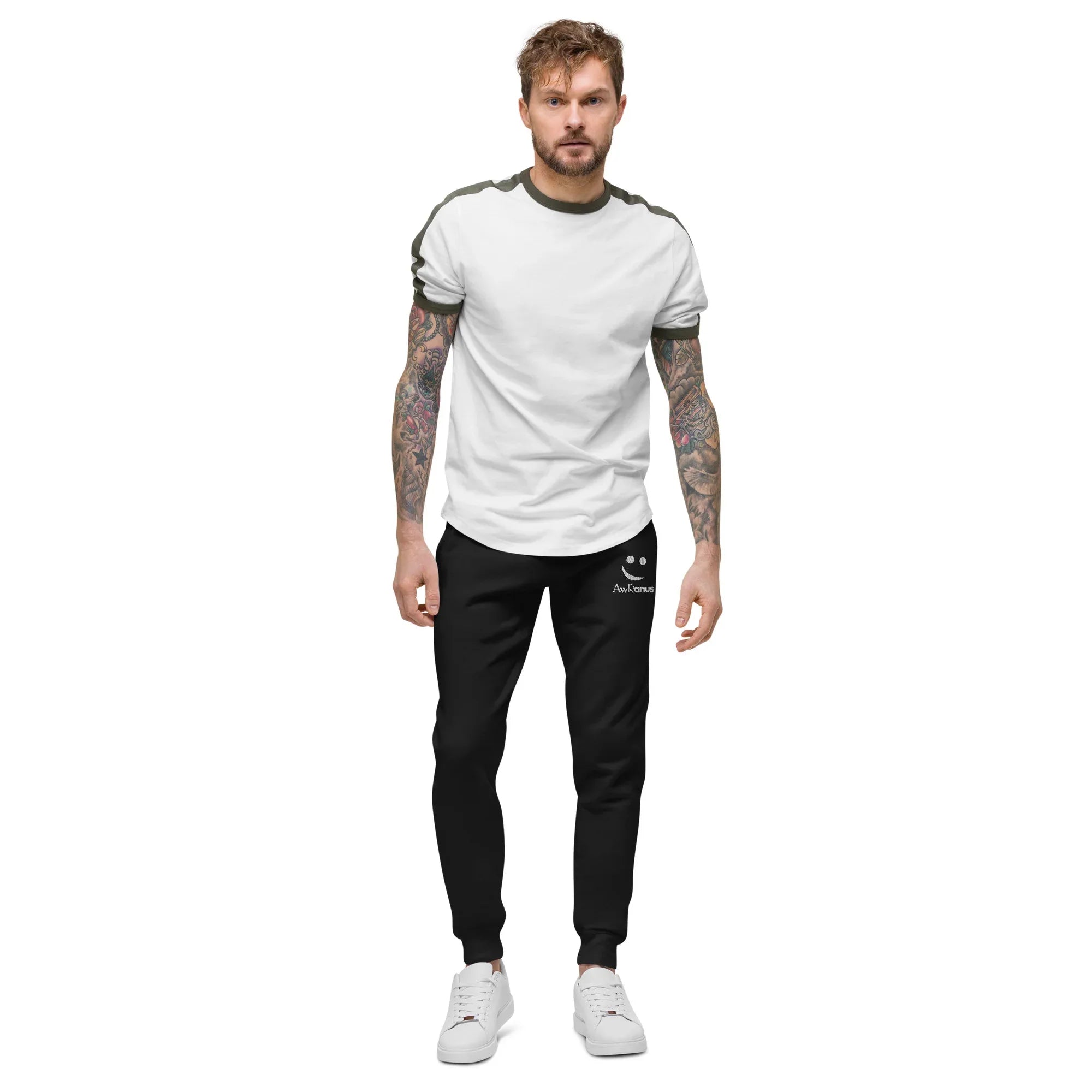 AwRans | Premium Unisex Fleece Sweatpants fleece sweatpants AwRans Clothing unisex-fleece-sweatpants-black-front-688d514194833