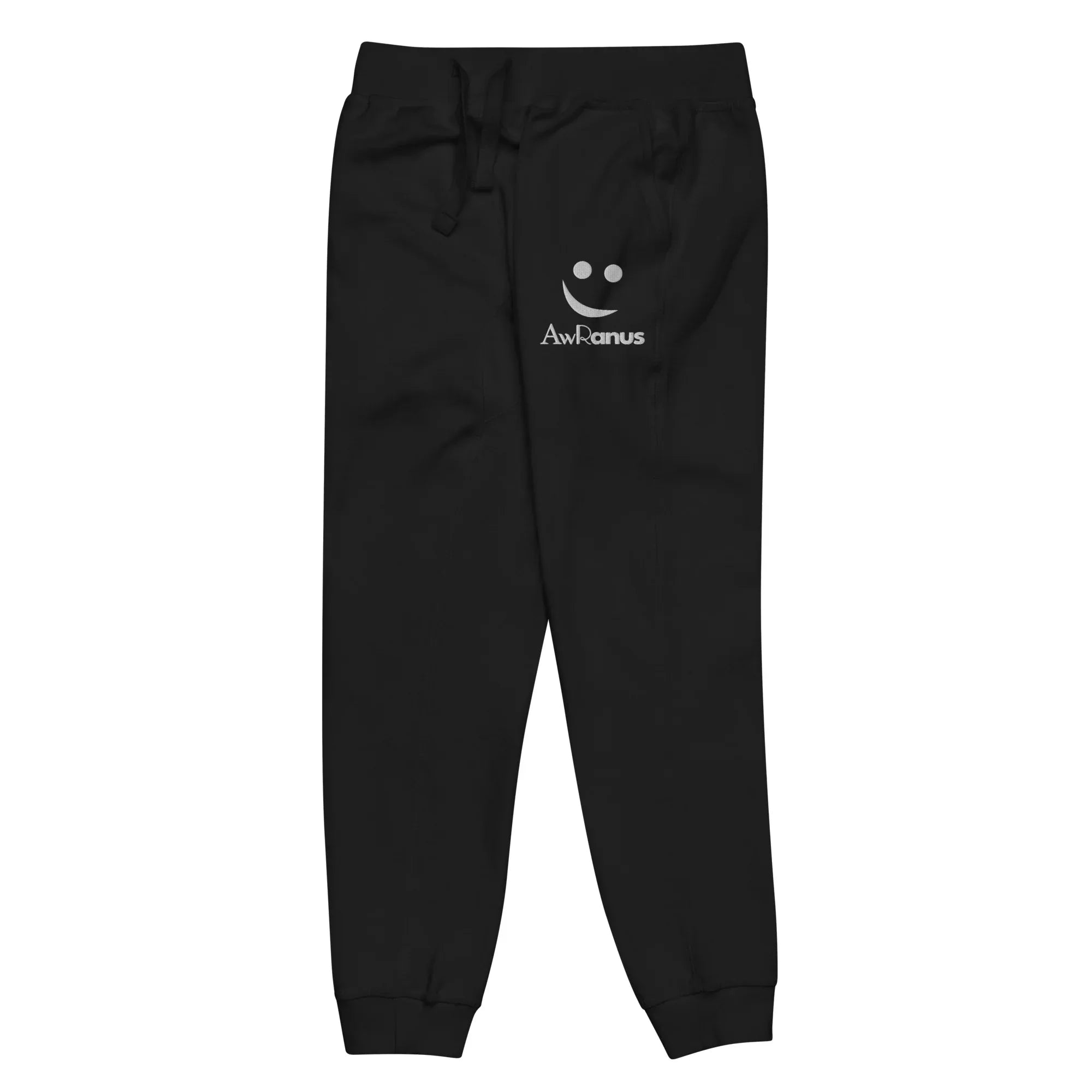 AwRans | Premium Unisex Fleece Sweatpants fleece sweatpants AwRans Clothing unisex-fleece-sweatpants-black-front-left-688d51419495e