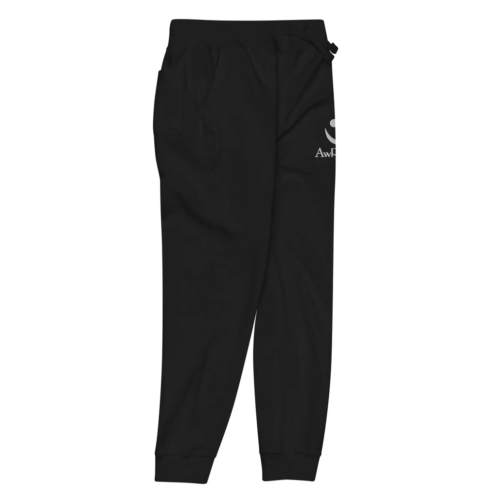 AwRans | Premium Unisex Fleece Sweatpants fleece sweatpants AwRans Clothing unisex-fleece-sweatpants-black-front-right-688d5141949ce