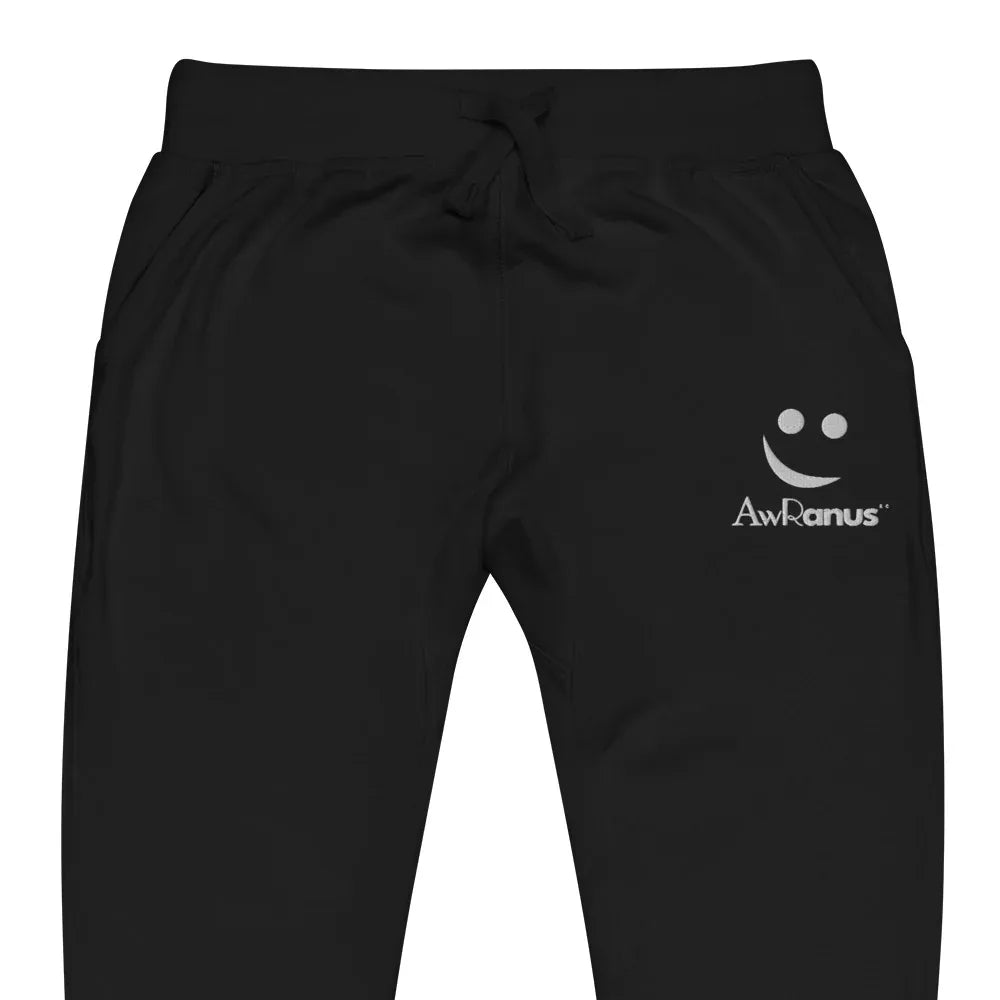 Unisex Fleece Sweatpants | AwRans sweatpants AwRans Clothing unisex-fleece-sweatpants-black-zoomed-in-678f66970434f