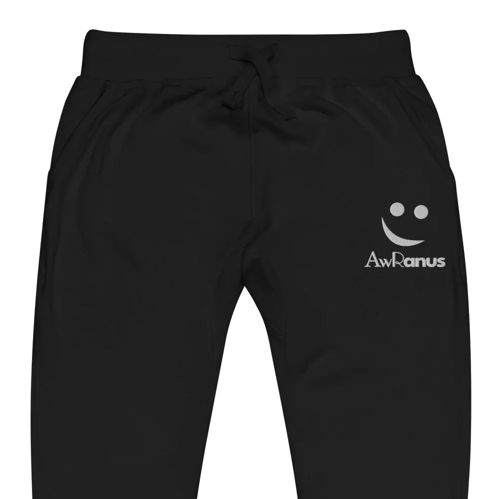 AwRans | Premium Unisex Fleece Sweatpants fleece sweatpants AwRans Clothing unisex-fleece-sweatpants-black-zoomed-in-688d514190fae