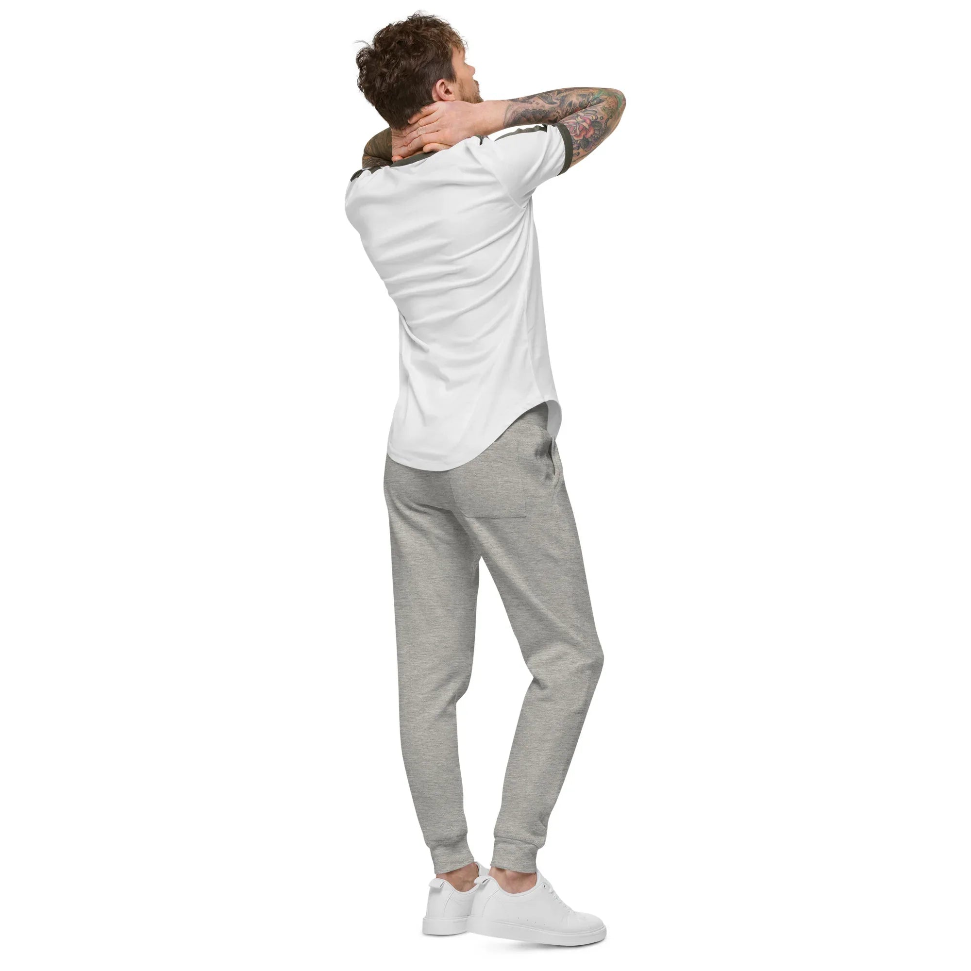 AwRans | Premium Unisex Fleece Sweatpants fleece sweatpants AwRans Clothing unisex-fleece-sweatpants-carbon-grey-back-688d514192550