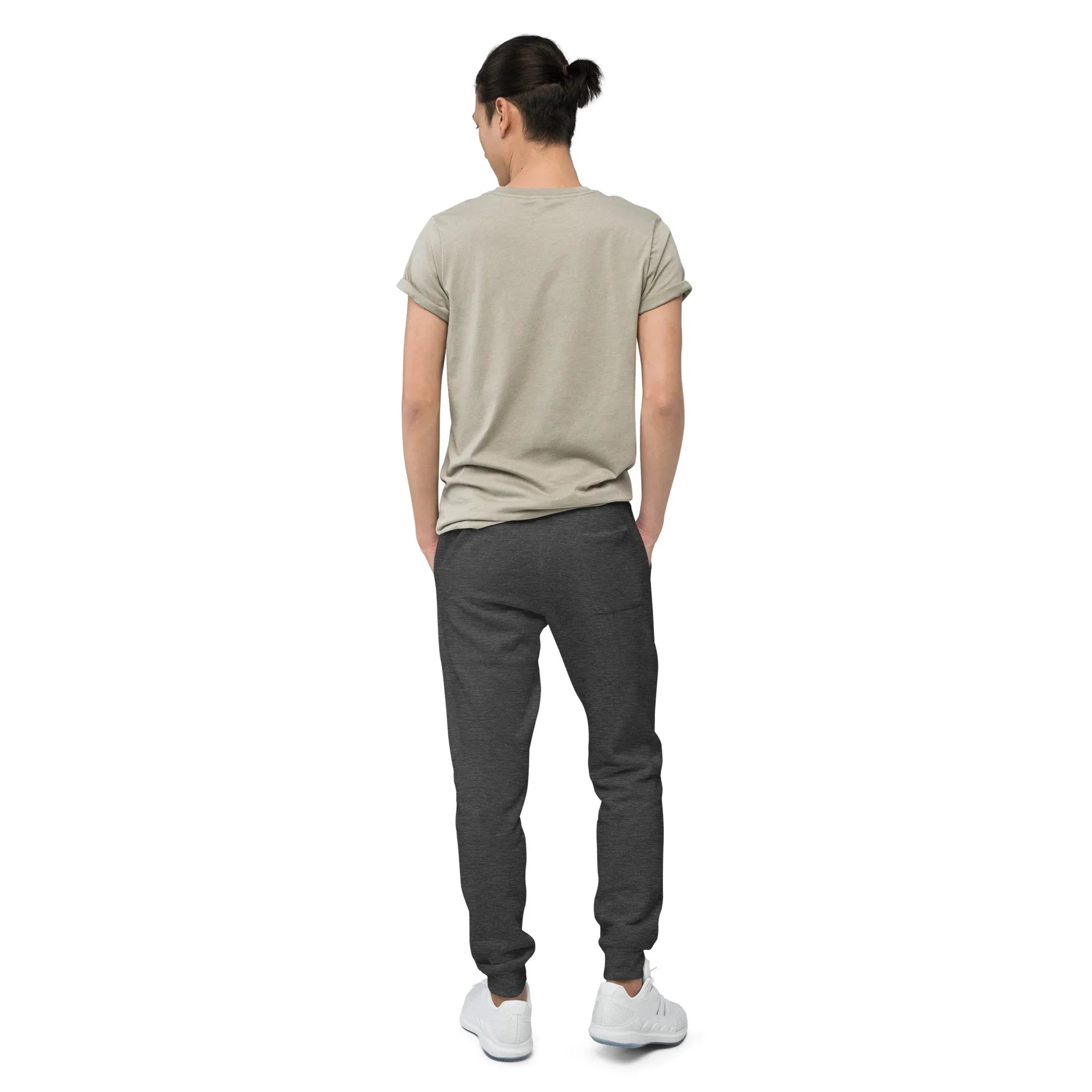 AwRans | Premium Unisex Fleece Sweatpants fleece sweatpants AwRans Clothing unisex-fleece-sweatpants-charcoal-heather-back-688d514193580