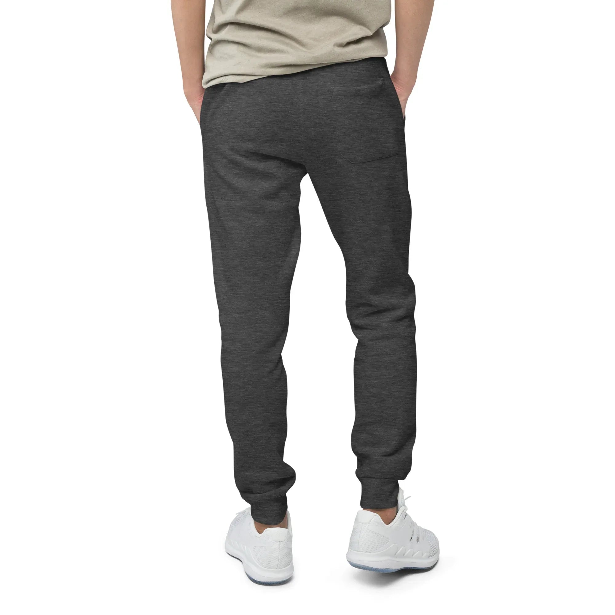 AwRans | Premium Unisex Fleece Sweatpants fleece sweatpants AwRans Clothing unisex-fleece-sweatpants-charcoal-heather-back-688d514193667