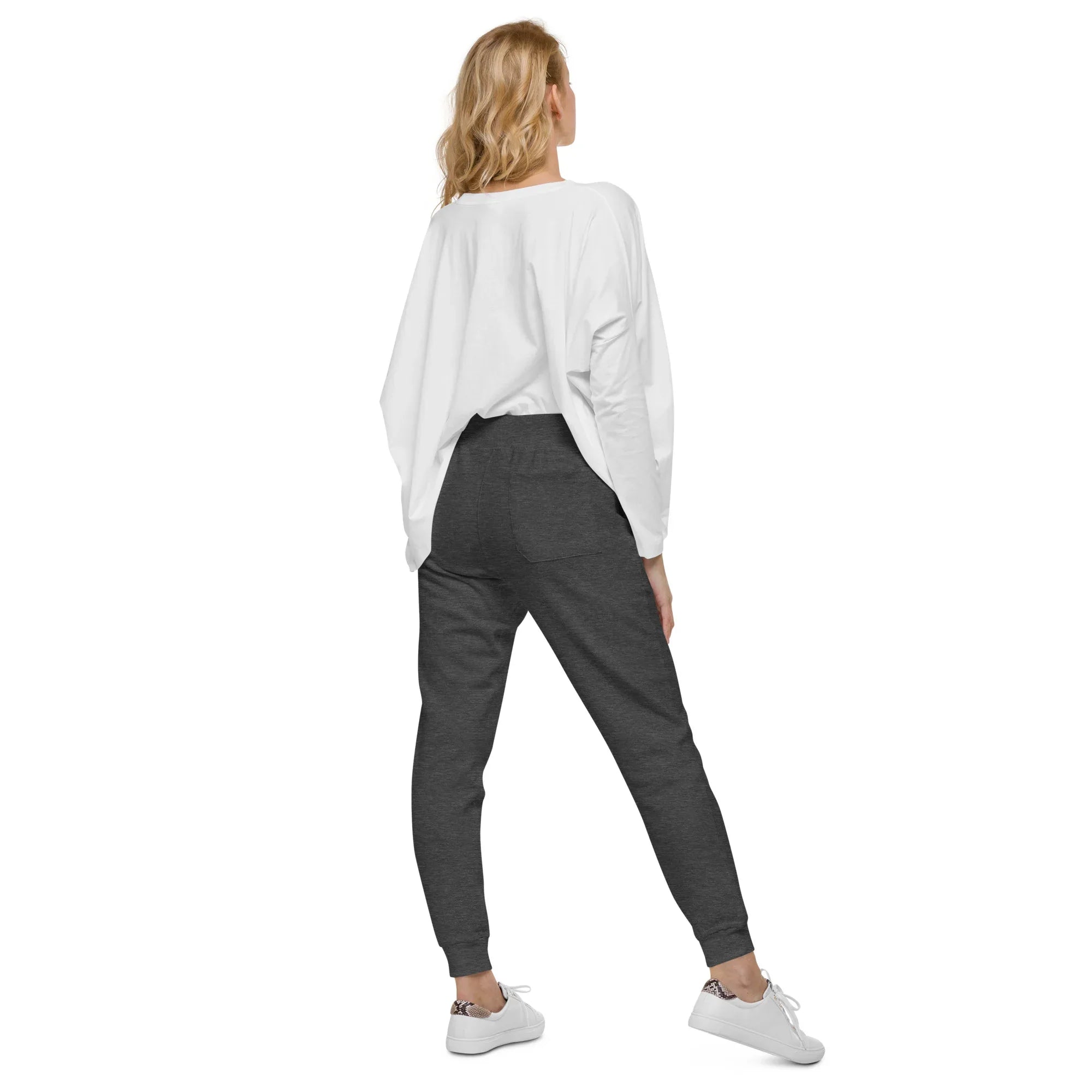 AwRans | Premium Unisex Fleece Sweatpants fleece sweatpants AwRans Clothing unisex-fleece-sweatpants-charcoal-heather-back-688d514193833