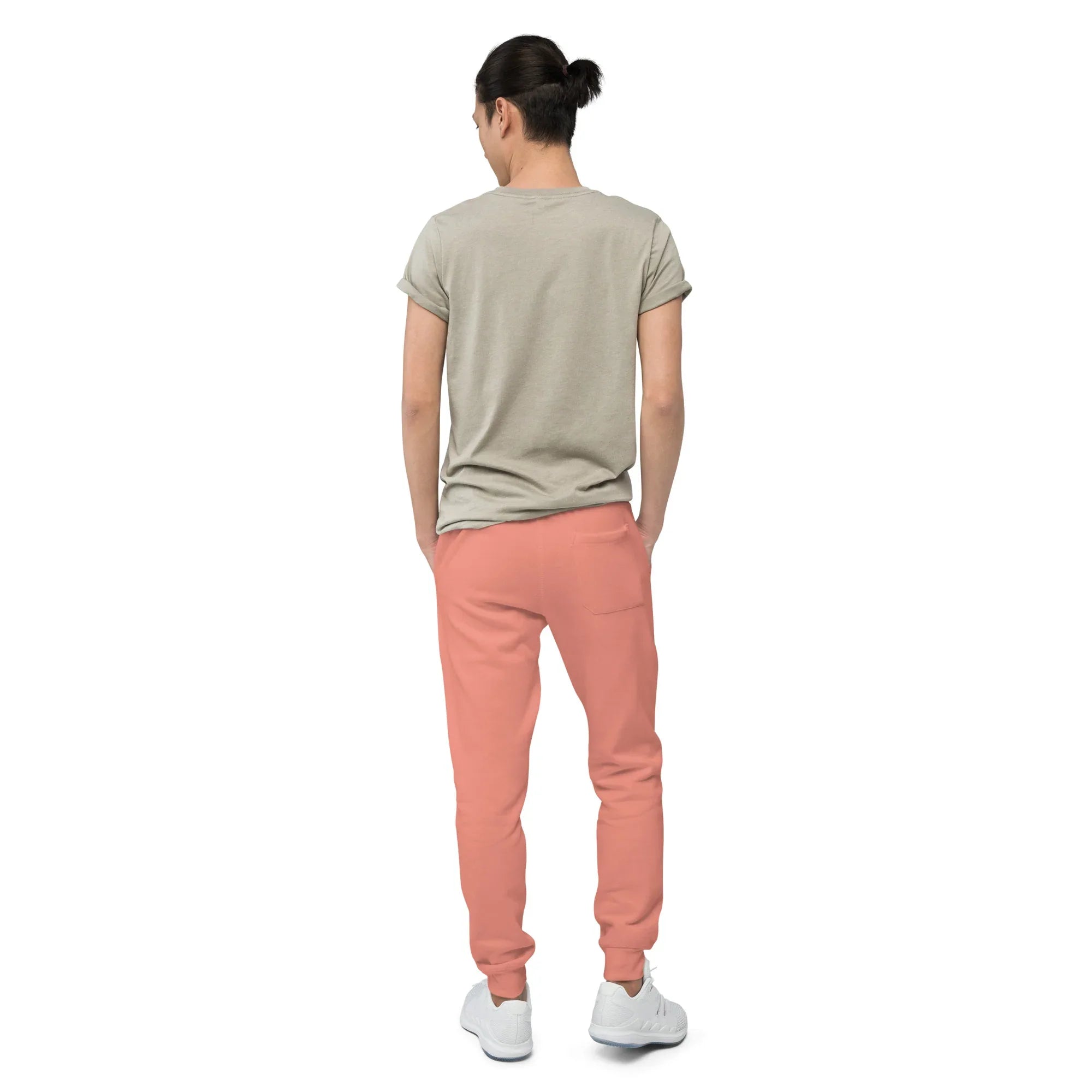 AwRans | Premium Unisex Fleece Sweatpants fleece sweatpants AwRans Clothing unisex-fleece-sweatpants-dusty-rose-back-688d514192d21