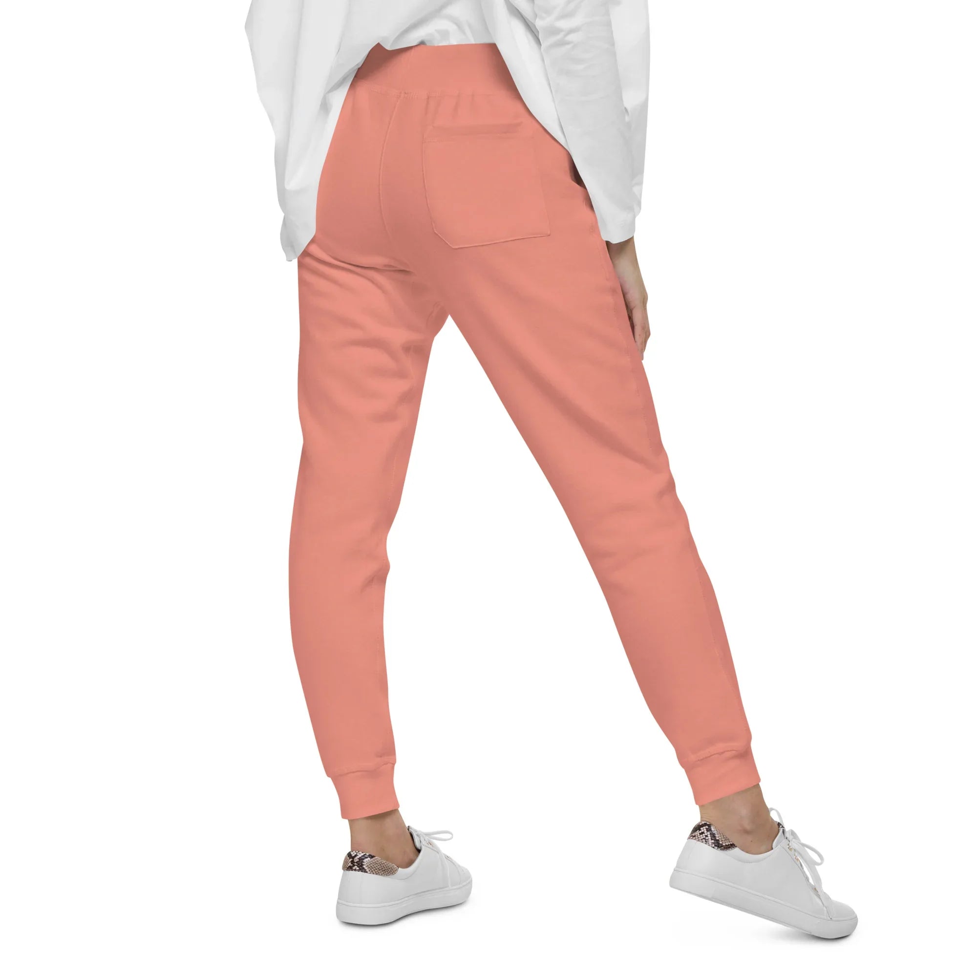 AwRans | Premium Unisex Fleece Sweatpants fleece sweatpants AwRans Clothing unisex-fleece-sweatpants-dusty-rose-back-688d514192eb0