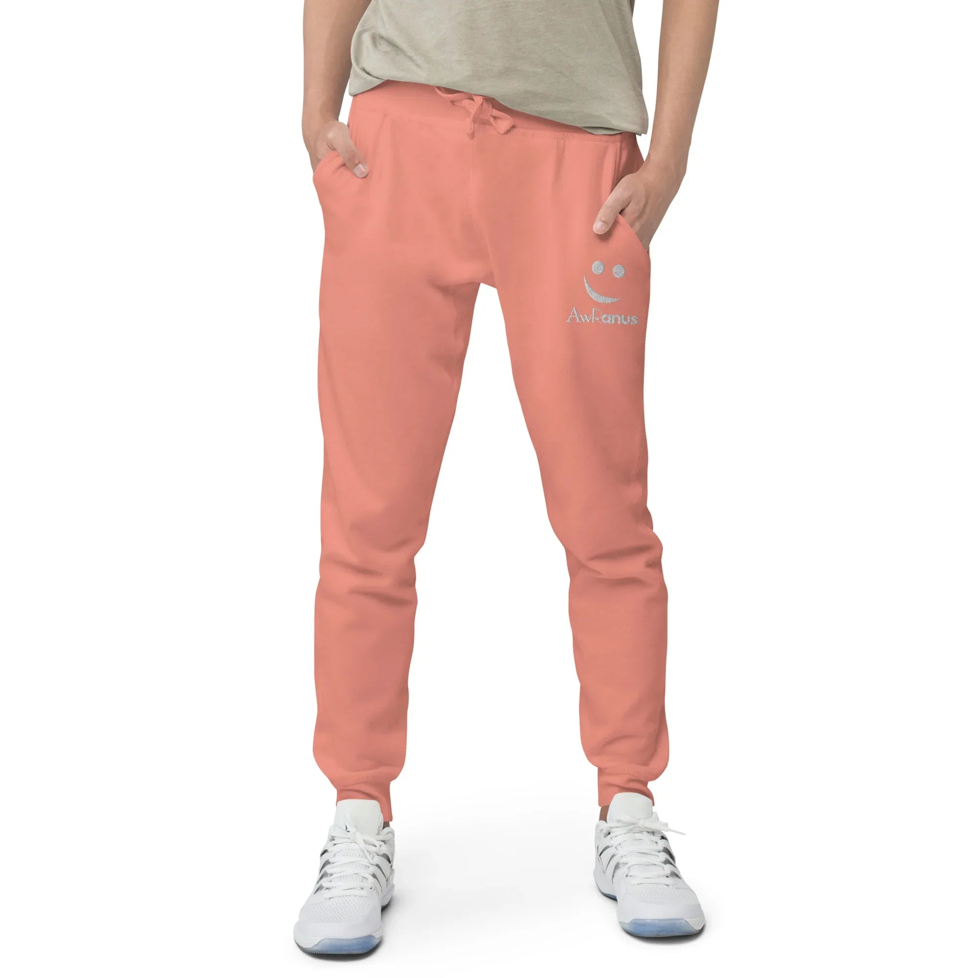 AwRans | Premium Unisex Fleece Sweatpants fleece sweatpants AwRans Clothing unisex-fleece-sweatpants-dusty-rose-front-688d514192b11