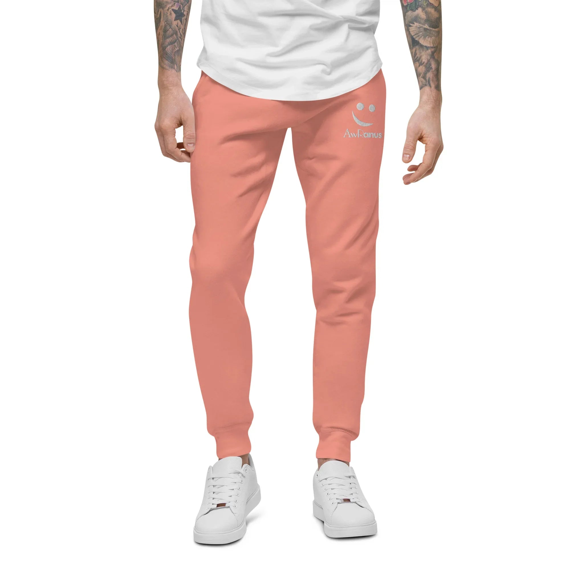AwRans | Premium Unisex Fleece Sweatpants fleece sweatpants AwRans Clothing unisex-fleece-sweatpants-dusty-rose-front-688d514192be6