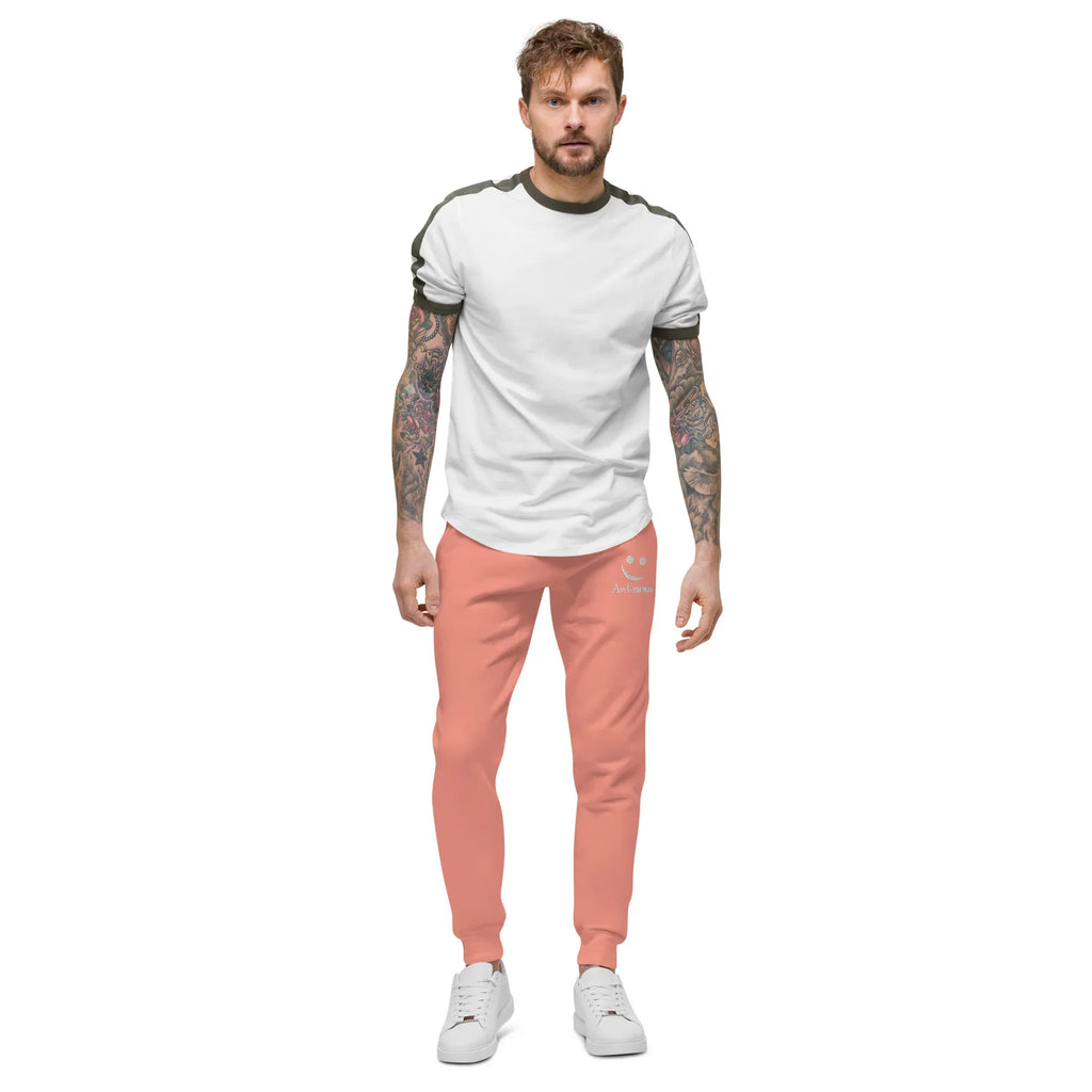 AwRans | Premium Unisex Fleece Sweatpants fleece sweatpants AwRans Clothing unisex-fleece-sweatpants-dusty-rose-front-688d514192c4f