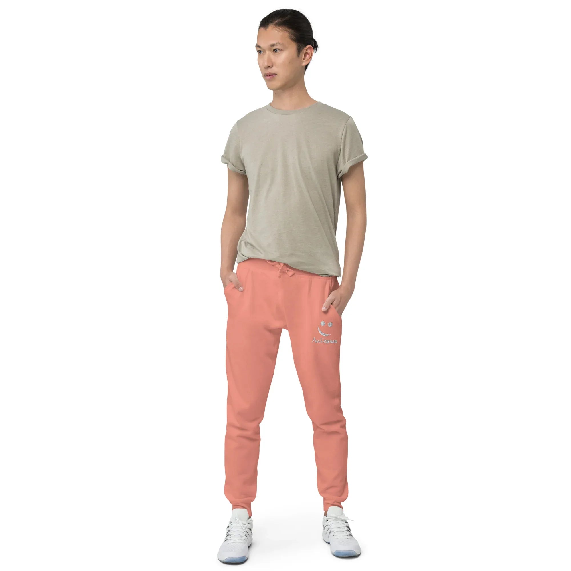 AwRans | Premium Unisex Fleece Sweatpants fleece sweatpants AwRans Clothing unisex-fleece-sweatpants-dusty-rose-front-688d514192cba