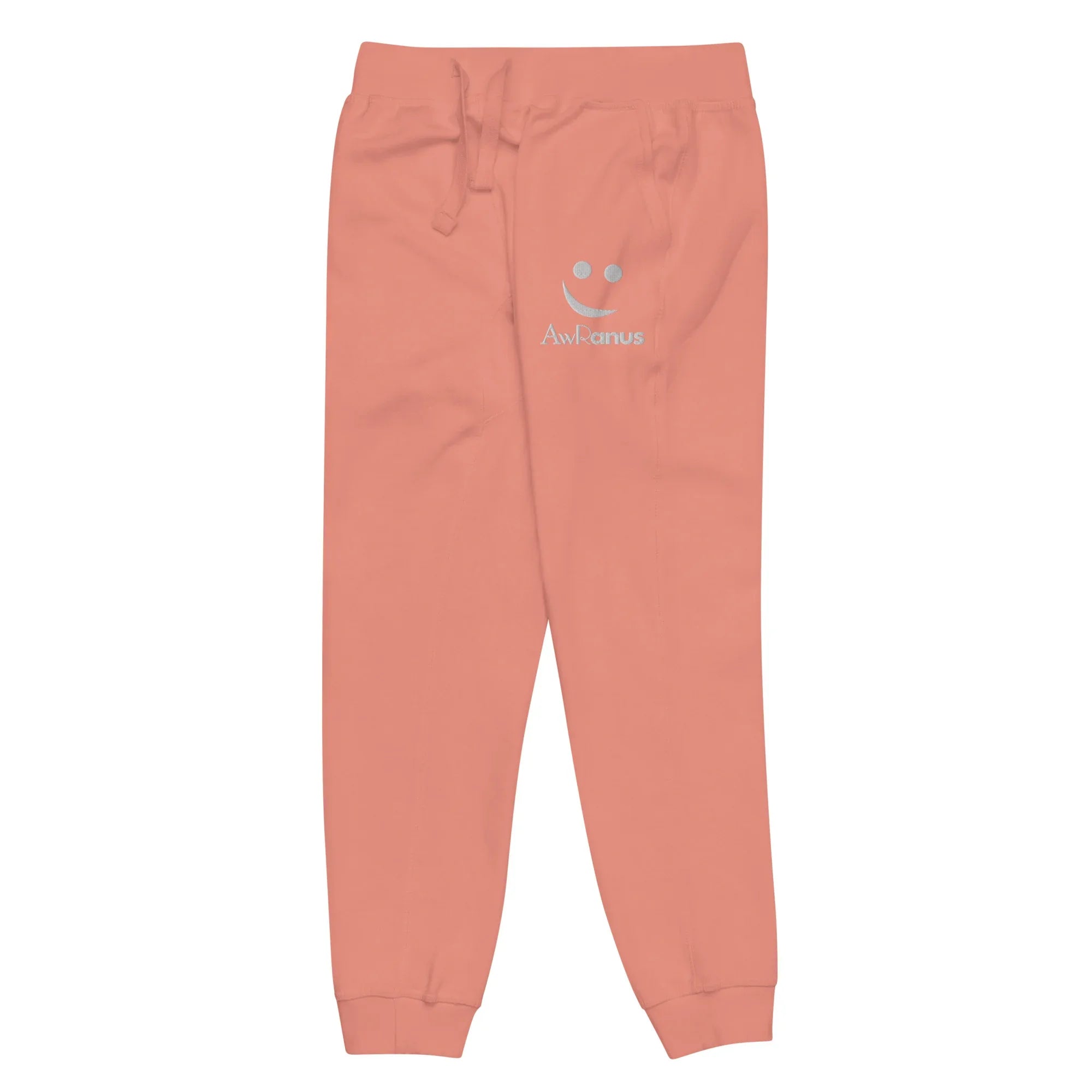 AwRans | Premium Unisex Fleece Sweatpants fleece sweatpants AwRans Clothing unisex-fleece-sweatpants-dusty-rose-front-left-688d51419531a