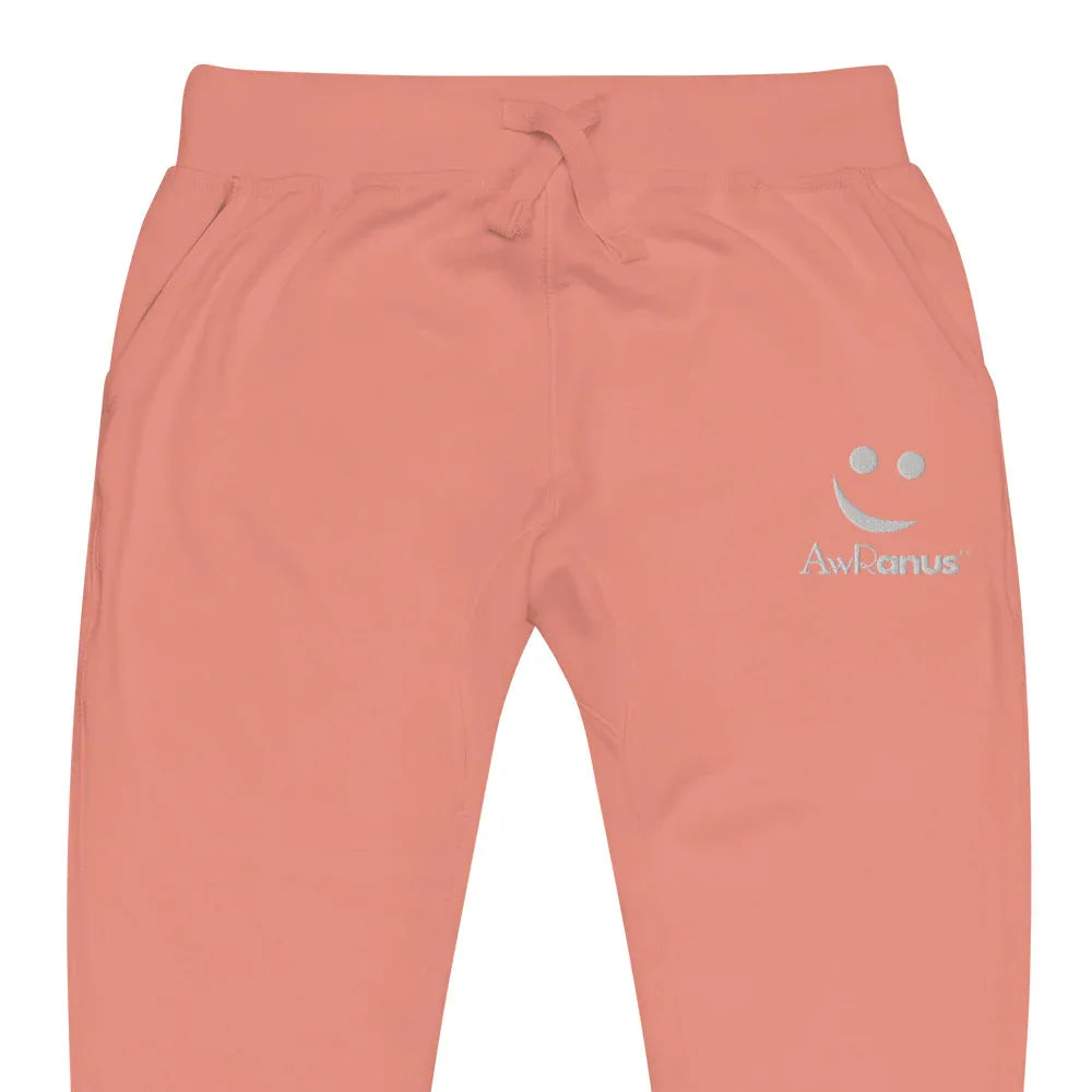 Unisex Fleece Sweatpants | AwRans sweatpants AwRans Clothing unisex-fleece-sweatpants-dusty-rose-zoomed-in-678f669706667