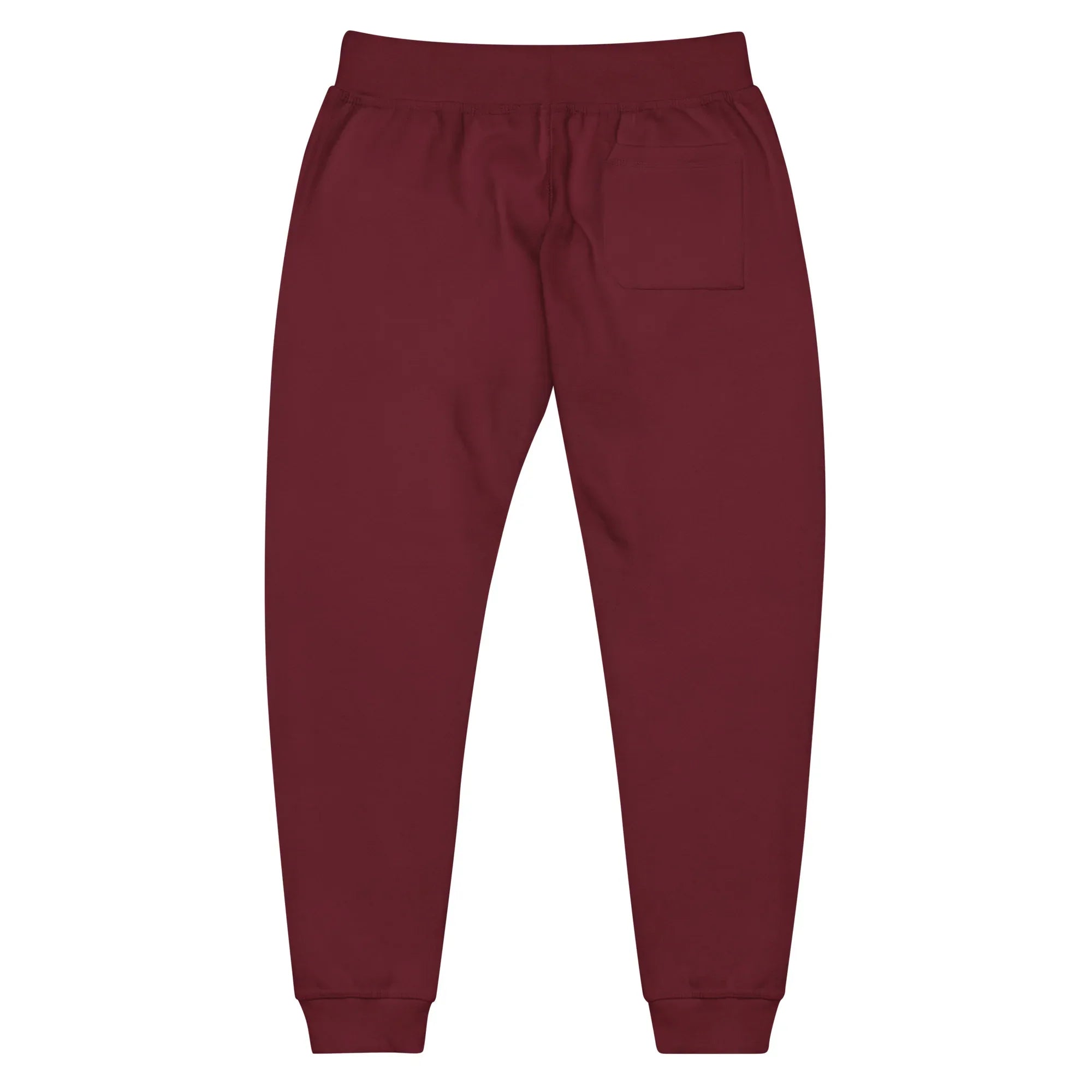 Unisex Fleece Sweatpants | AwRans sweatpants AwRans Clothing unisex-fleece-sweatpants-maroon-back-678f6697060a3