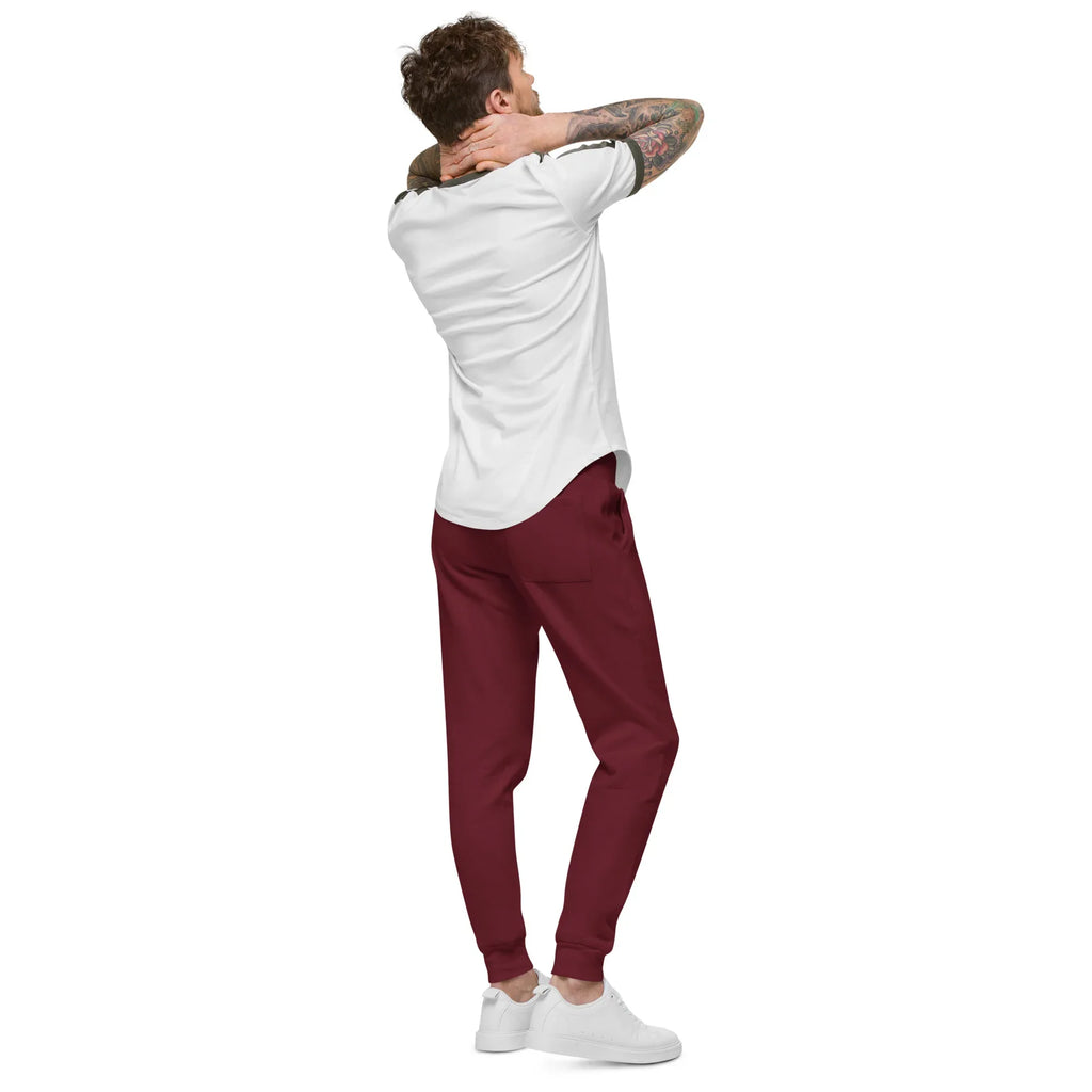 AwRans | Premium Unisex Fleece Sweatpants fleece sweatpants AwRans Clothing unisex-fleece-sweatpants-maroon-back-688d51419389e