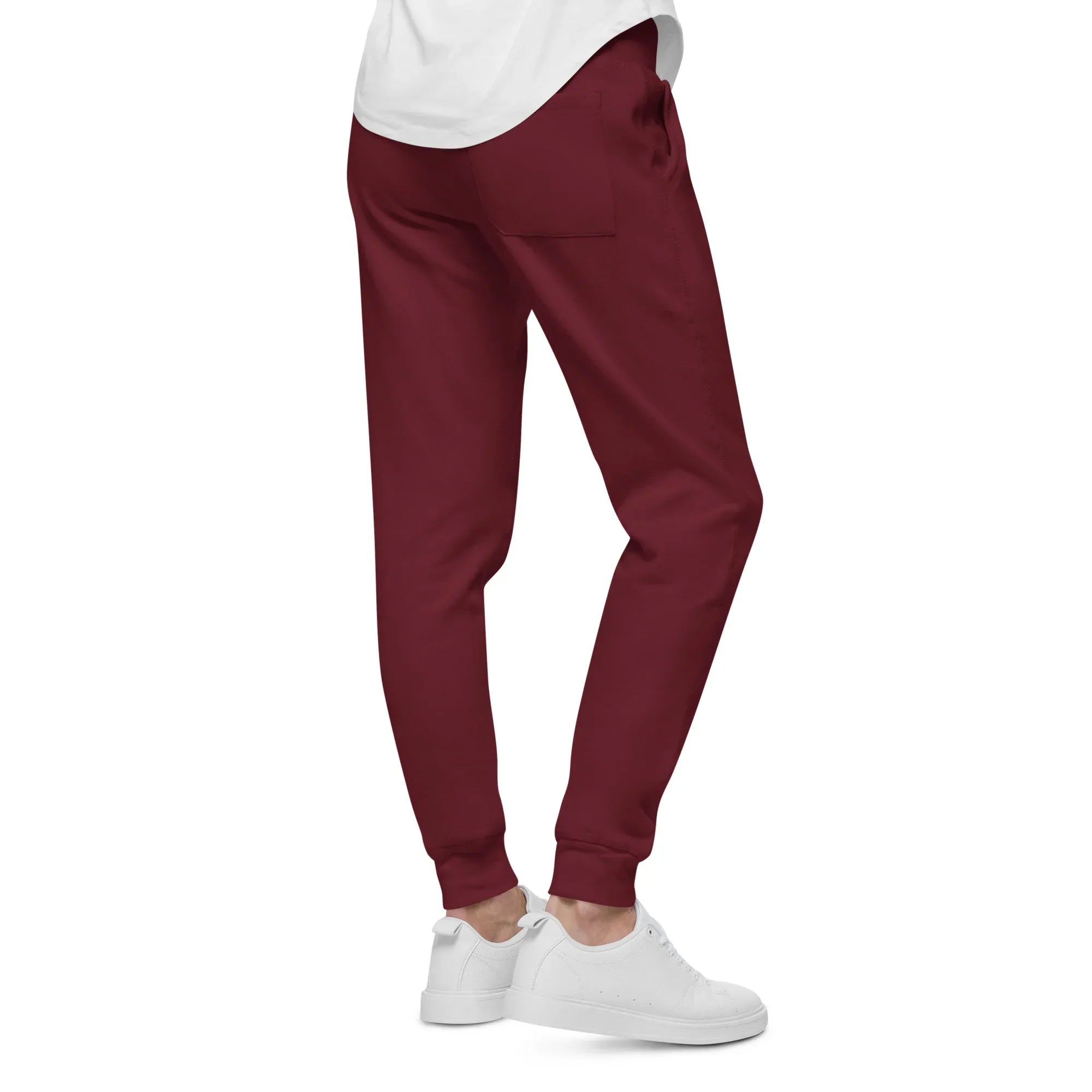 AwRans | Premium Unisex Fleece Sweatpants fleece sweatpants AwRans Clothing unisex-fleece-sweatpants-maroon-back-688d514193ac8
