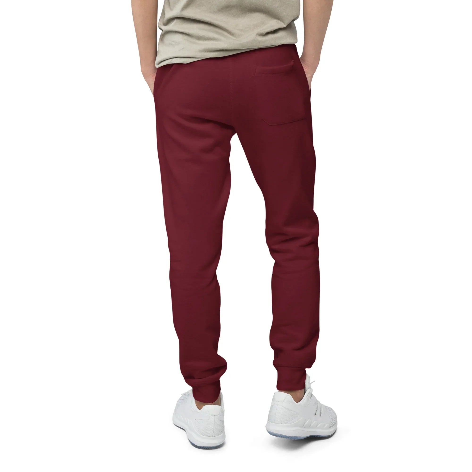 AwRans | Premium Unisex Fleece Sweatpants fleece sweatpants AwRans Clothing unisex-fleece-sweatpants-maroon-back-688d514193c14
