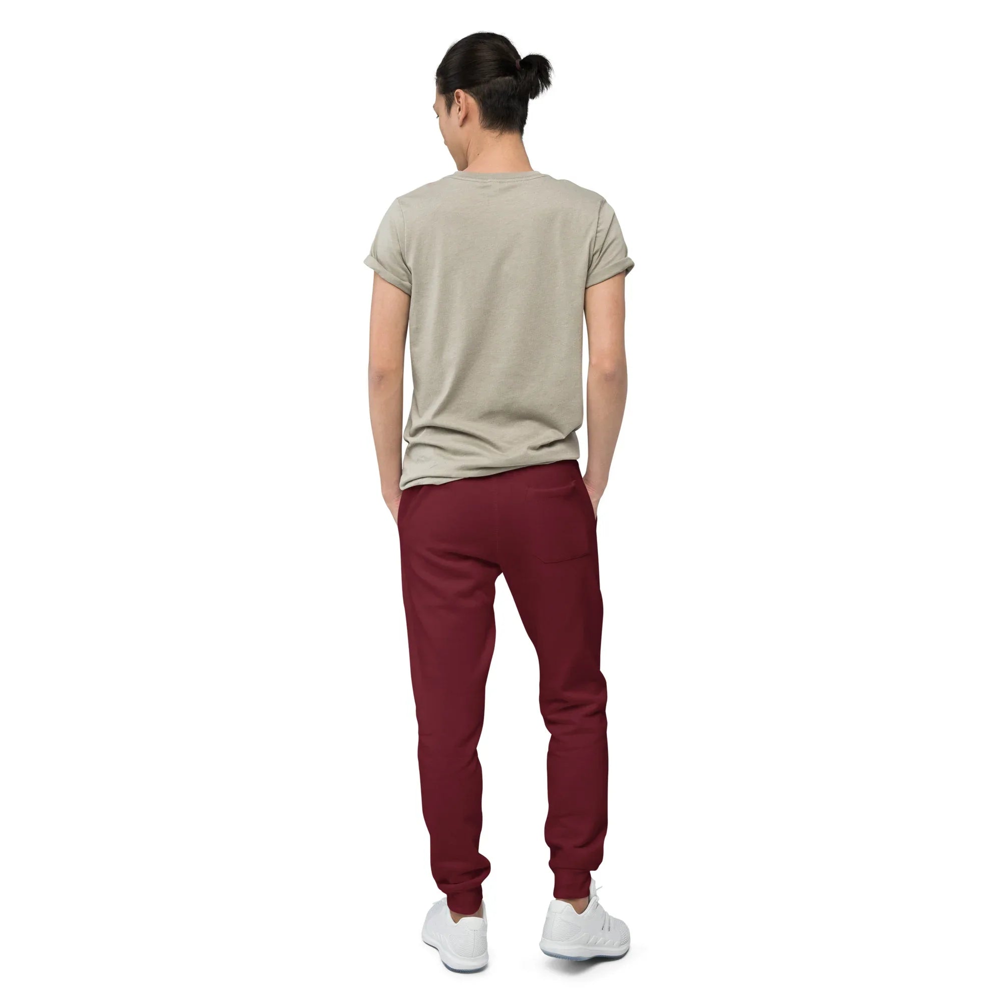 AwRans | Premium Unisex Fleece Sweatpants fleece sweatpants AwRans Clothing unisex-fleece-sweatpants-maroon-back-688d514193ce4