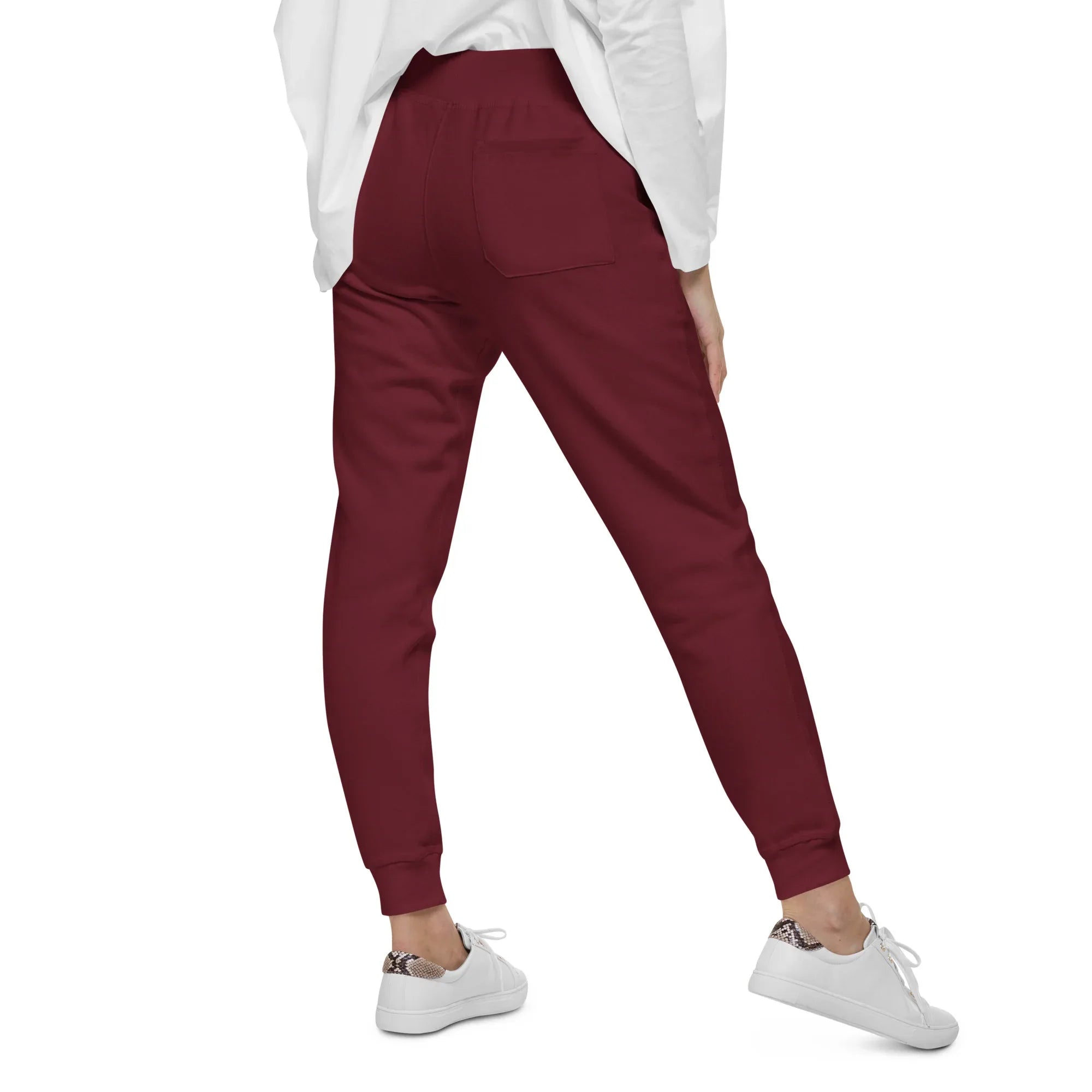AwRans | Premium Unisex Fleece Sweatpants fleece sweatpants AwRans Clothing unisex-fleece-sweatpants-maroon-back-688d514193f74