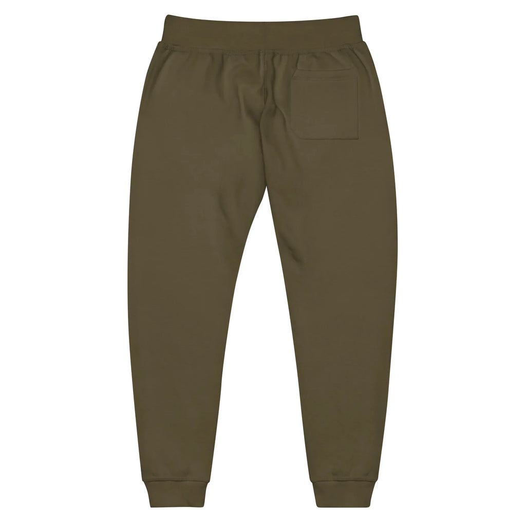 Unisex Fleece Sweatpants | AwRans sweatpants AwRans Clothing unisex-fleece-sweatpants-military-green-back-678f6697064ac