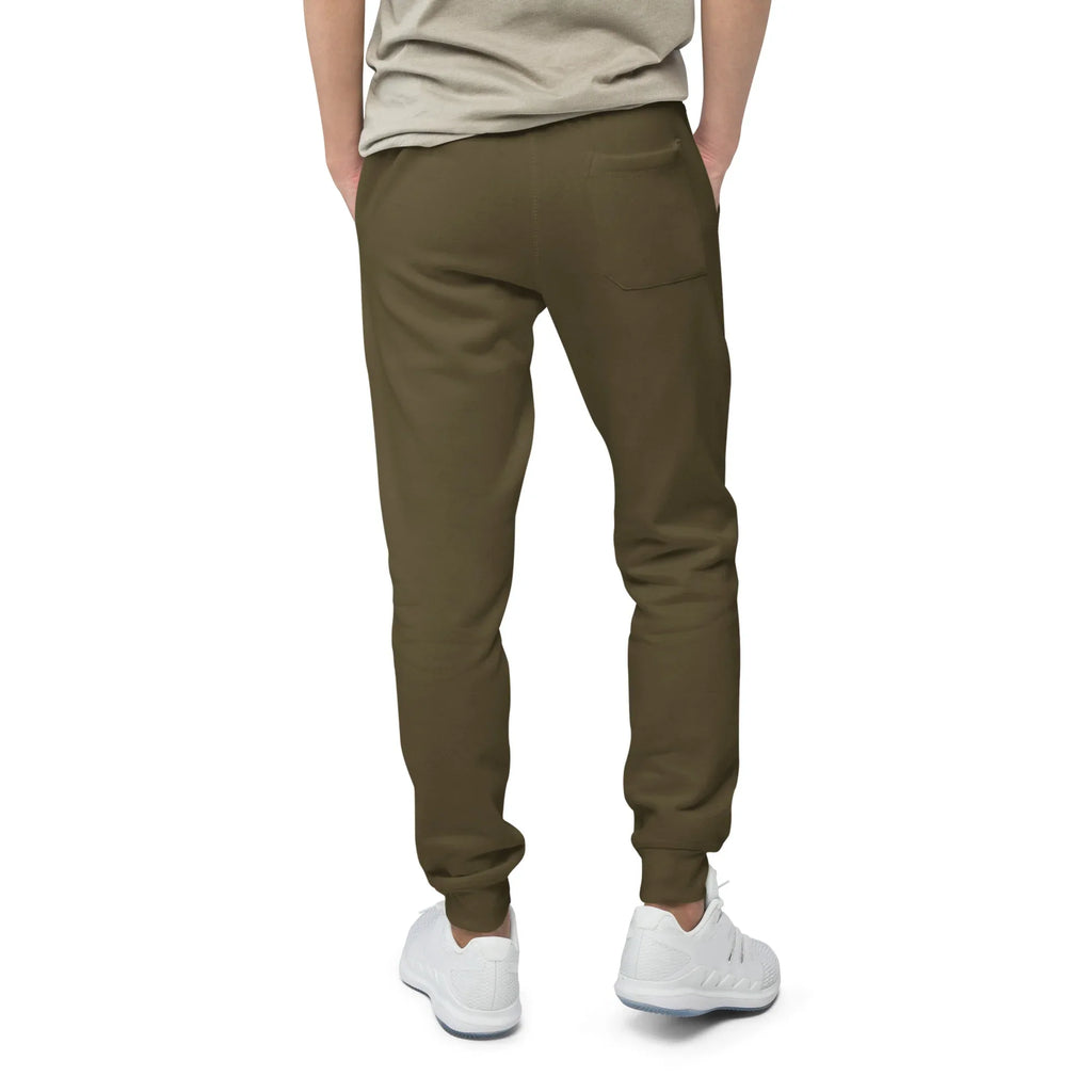 AwRans | Premium Unisex Fleece Sweatpants fleece sweatpants AwRans Clothing unisex-fleece-sweatpants-military-green-back-688d51419322b