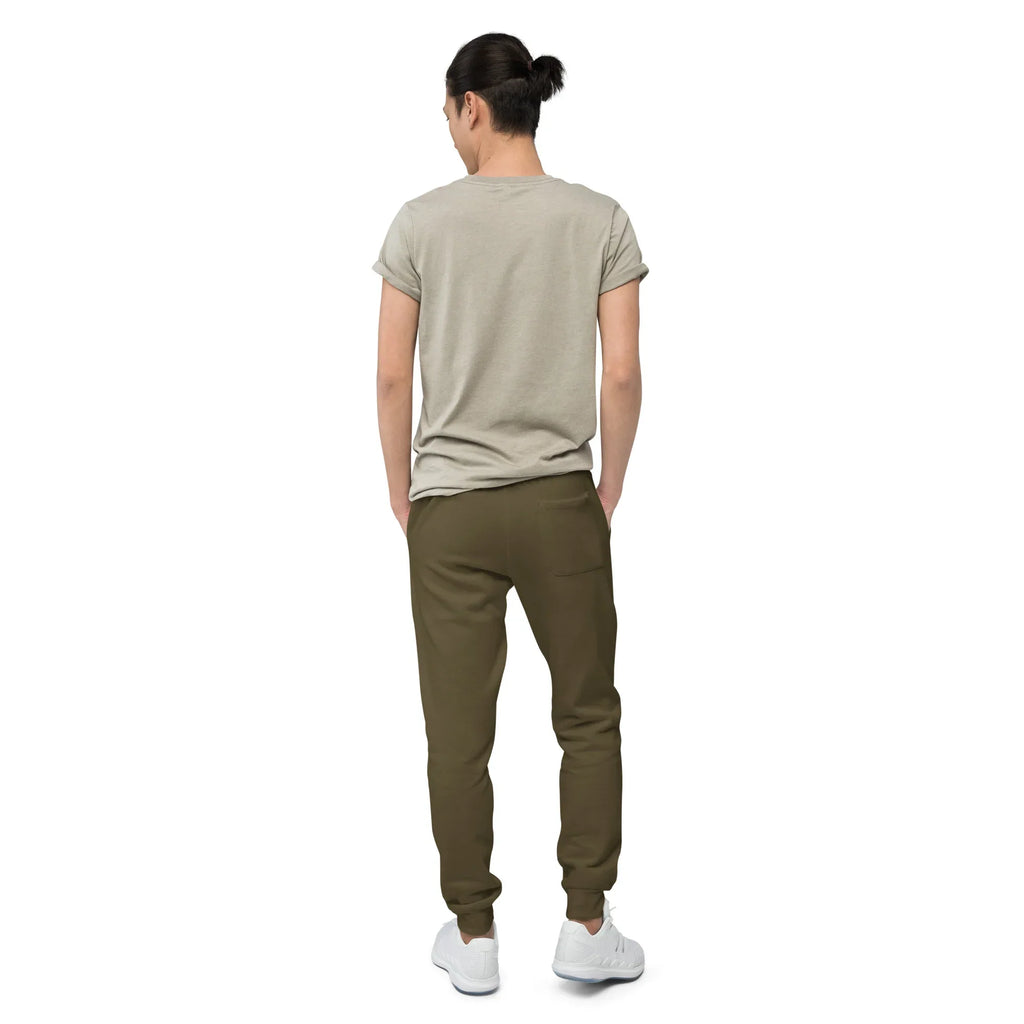 AwRans | Premium Unisex Fleece Sweatpants fleece sweatpants AwRans Clothing unisex-fleece-sweatpants-military-green-back-688d5141933d4