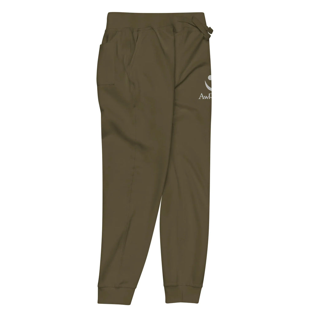 AwRans | Premium Unisex Fleece Sweatpants fleece sweatpants AwRans Clothing unisex-fleece-sweatpants-military-green-front-right-688d5141951ae