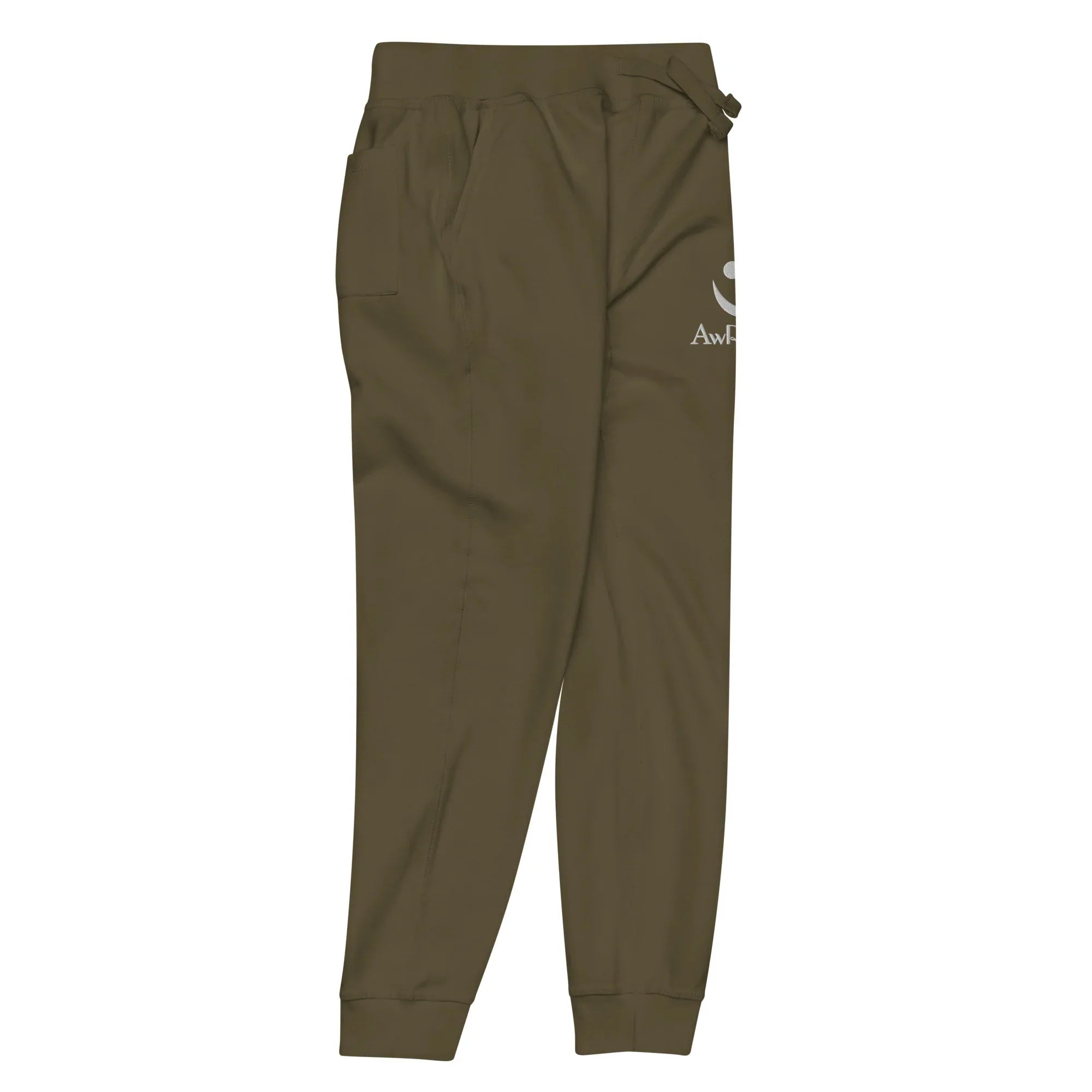 AwRans | Premium Unisex Fleece Sweatpants fleece sweatpants AwRans Clothing unisex-fleece-sweatpants-military-green-front-right-688d5141951ae