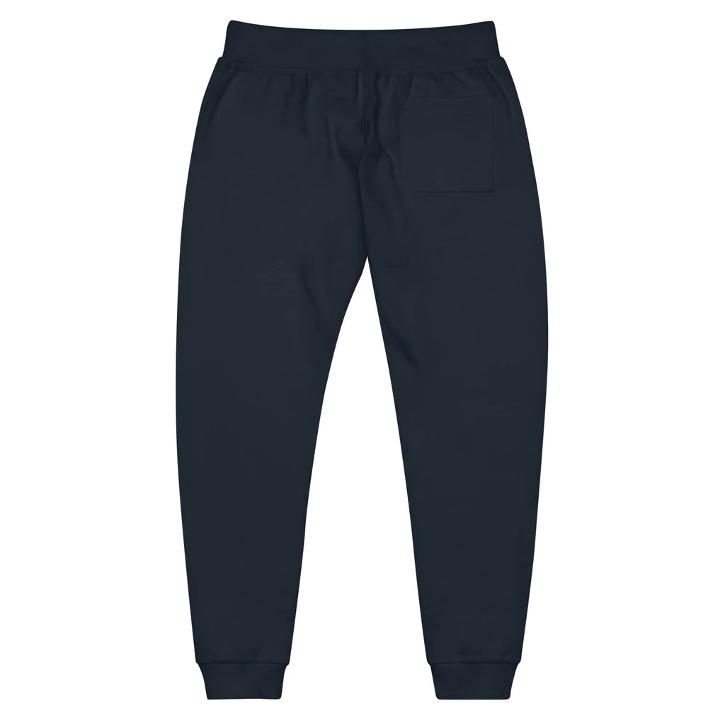 Unisex Fleece Sweatpants | AwRans sweatpants AwRans Clothing unisex-fleece-sweatpants-navy-blazer-back-678f669705e9f
