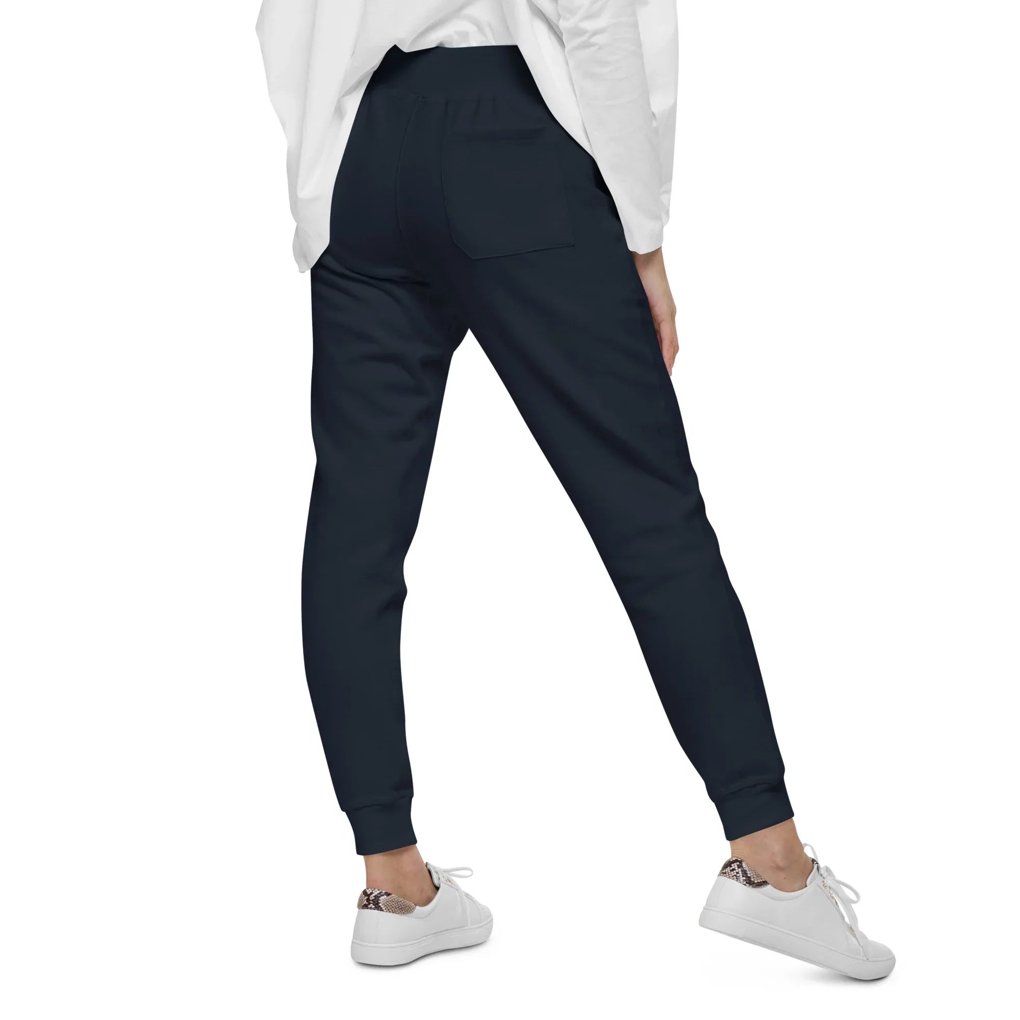 AwRans | Premium Unisex Fleece Sweatpants fleece sweatpants AwRans Clothing unisex-fleece-sweatpants-navy-blazer-back-688d5141944e0