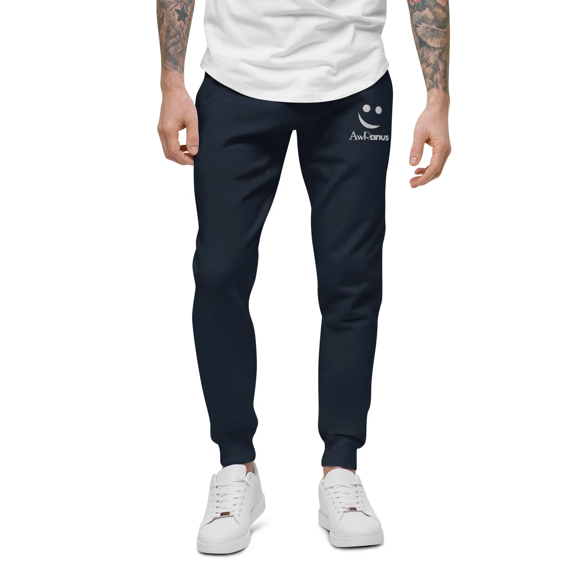 AwRans | Premium Unisex Fleece Sweatpants fleece sweatpants AwRans Clothing unisex-fleece-sweatpants-navy-blazer-front-688d51419403b