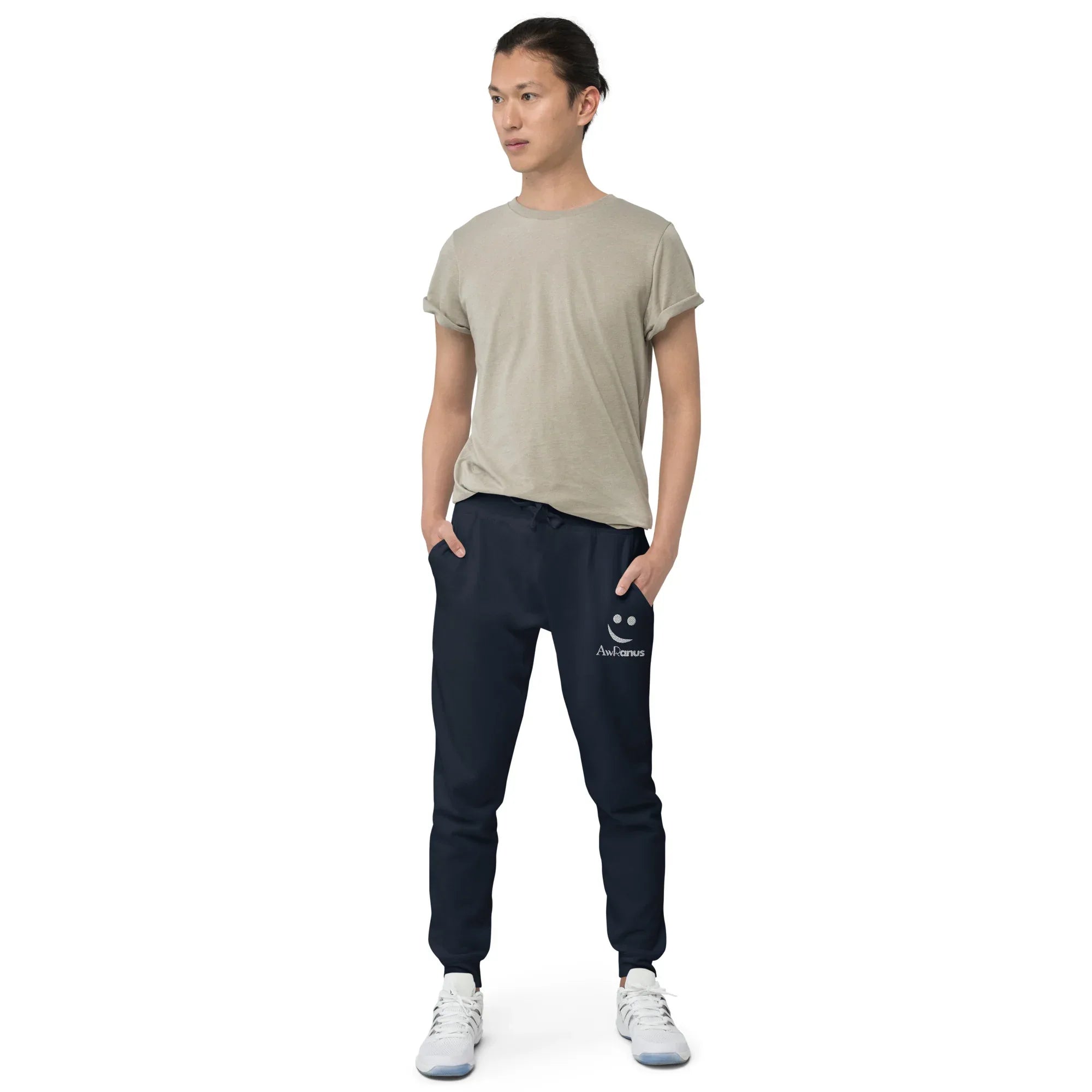 AwRans | Premium Unisex Fleece Sweatpants fleece sweatpants AwRans Clothing unisex-fleece-sweatpants-navy-blazer-front-688d514194116
