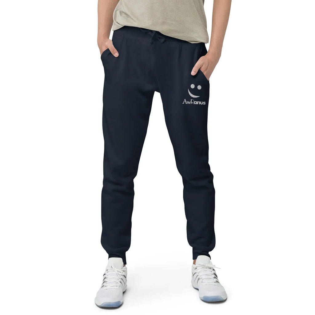 AwRans | Premium Unisex Fleece Sweatpants fleece sweatpants AwRans Clothing unisex-fleece-sweatpants-navy-blazer-front-688d514194200