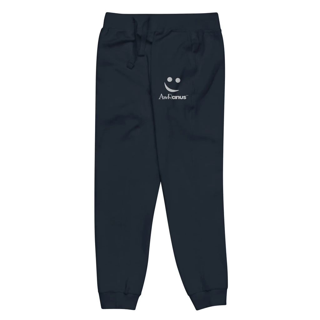 Unisex Fleece Sweatpants | AwRans sweatpants AwRans Clothing unisex-fleece-sweatpants-navy-blazer-front-left-678f669705ef5