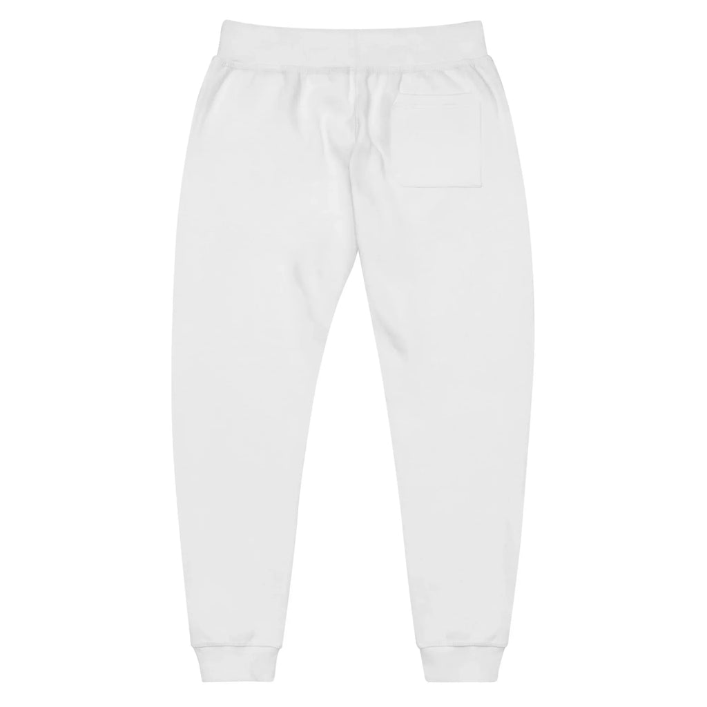 Unisex Fleece Sweatpants | AwRans sweatpants AwRans Clothing unisex-fleece-sweatpants-white-back-678f669706a89