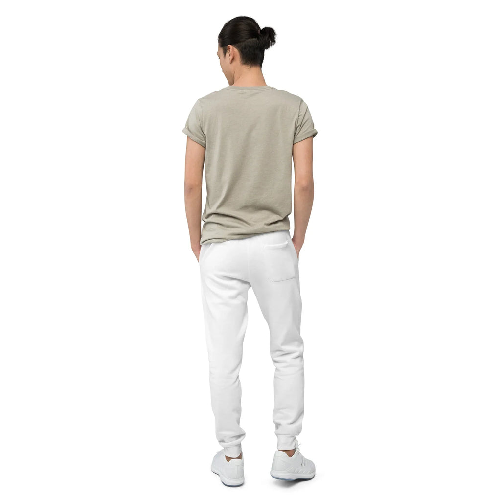 AwRans | Premium Unisex Fleece Sweatpants fleece sweatpants AwRans Clothing unisex-fleece-sweatpants-white-back-688d5141922f0