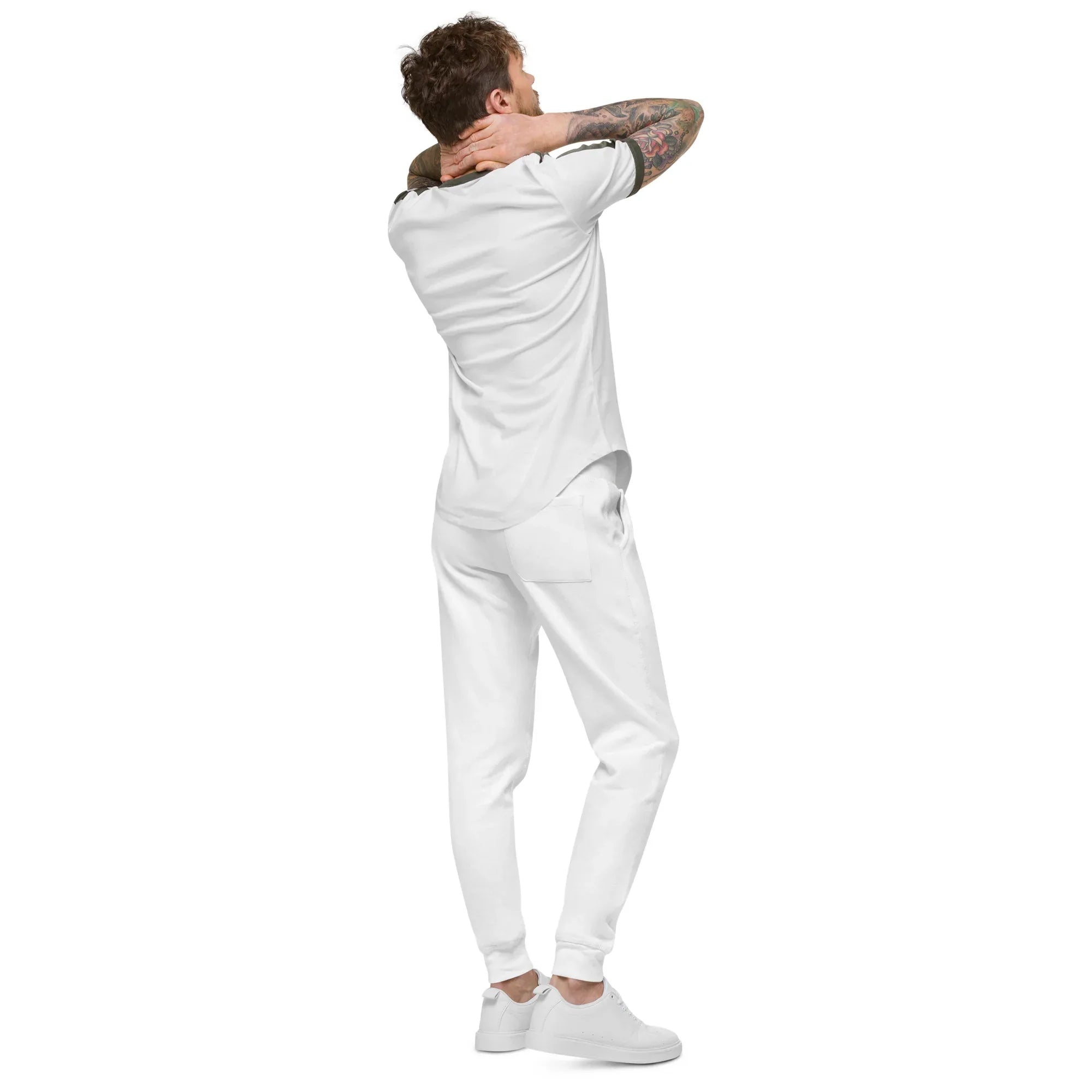 AwRans | Premium Unisex Fleece Sweatpants fleece sweatpants AwRans Clothing unisex-fleece-sweatpants-white-back-688d514192353