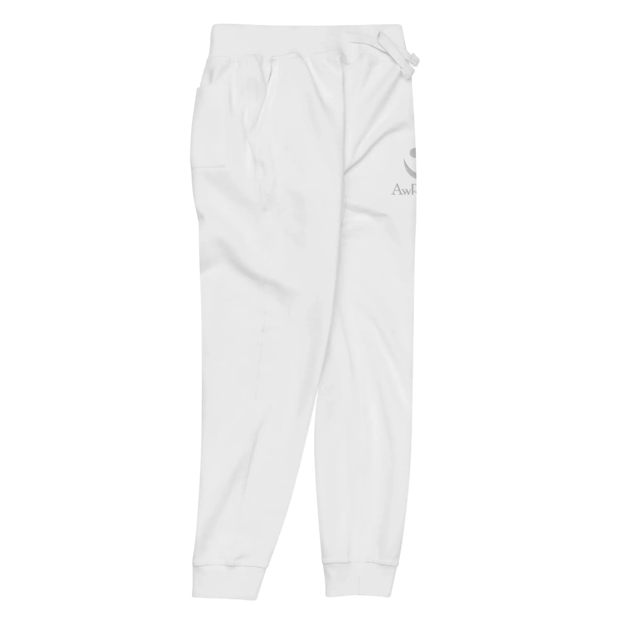 AwRans | Premium Unisex Fleece Sweatpants fleece sweatpants AwRans Clothing unisex-fleece-sweatpants-white-front-right-688d51419577f