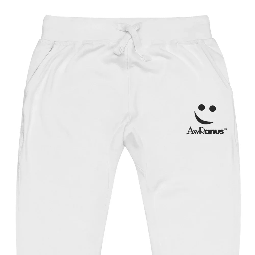 Unisex Fleece Sweatpants | AwRans sweatpants AwRans Clothing unisex-fleece-sweatpants-white-zoomed-in-678f66fc6216d