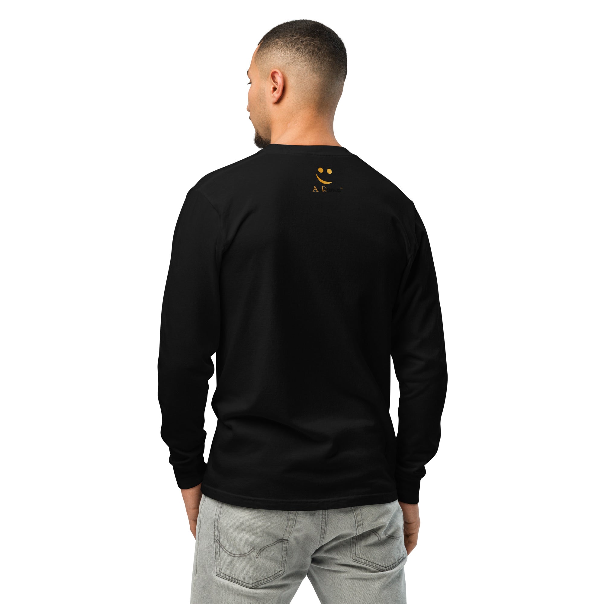 Unisex Garment-dyed heavyweight long-sleeve shirt | Be Kind To Your Mind long-sleeve shirt AwRans Clothing unisex-garment-dyed-heavyweight-long-sleeve-shirt-black-back-67eaaff167db1